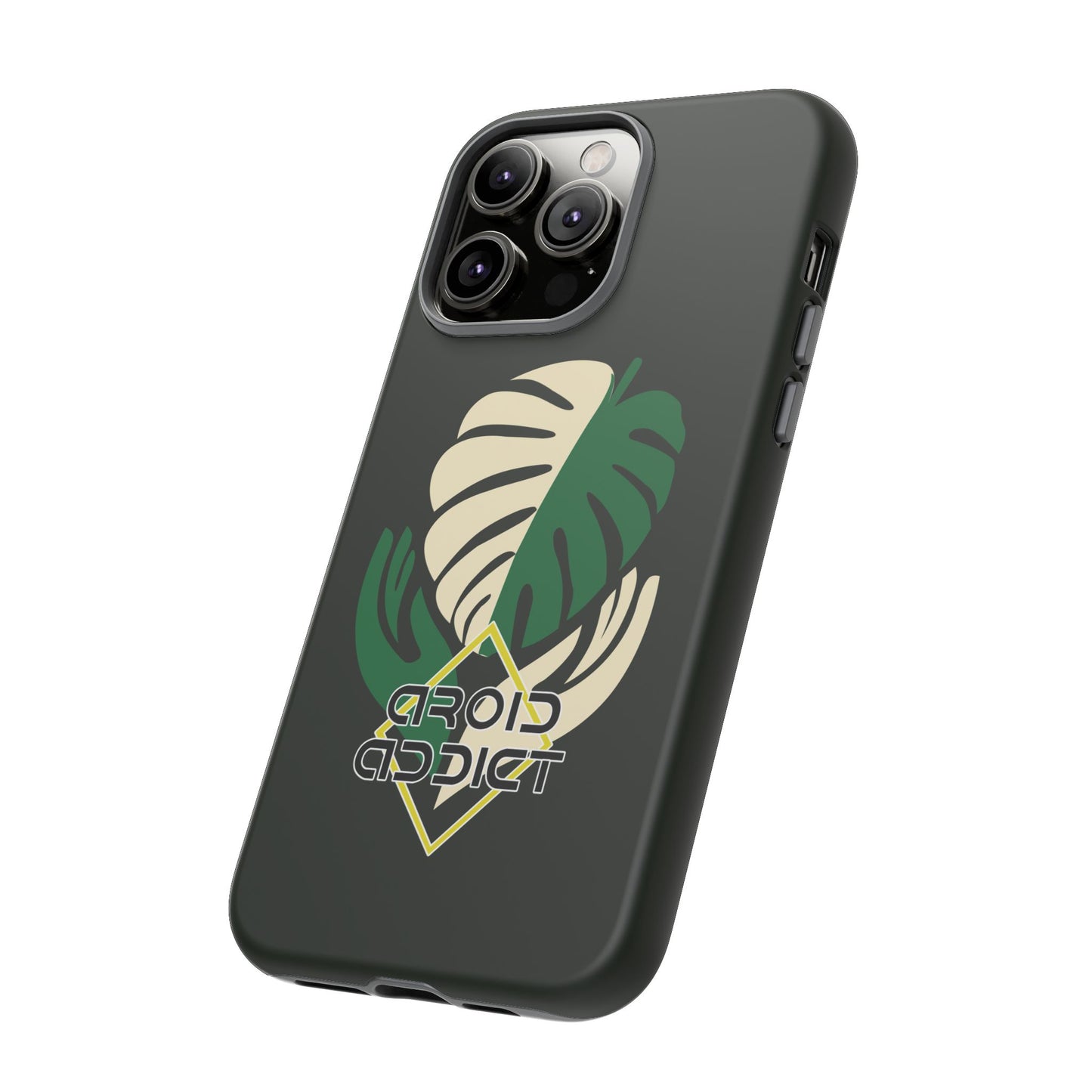 Phone Case — 'Droid Addict' Tropical Monstera Protective Case