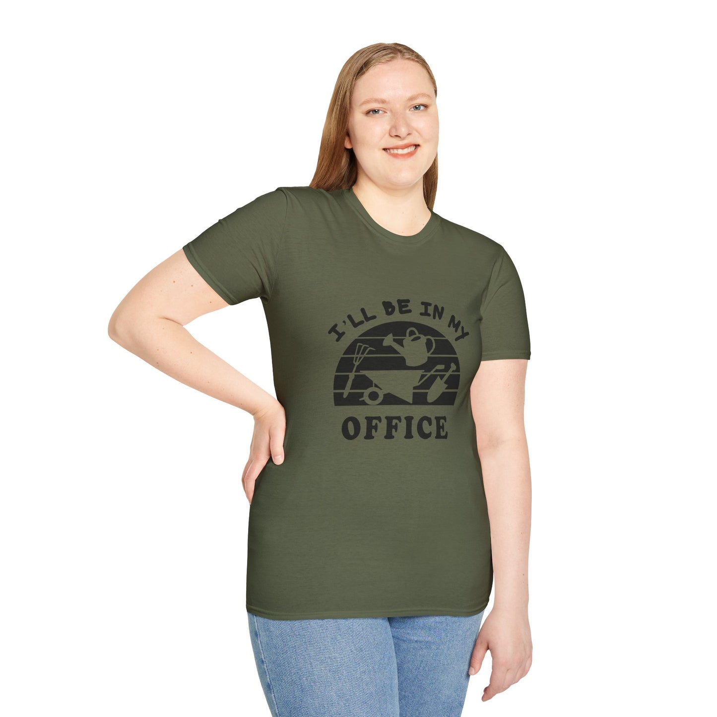 Garden Office T-Shirt — "I'll Be In My Office" Plant & Watering Can Tee