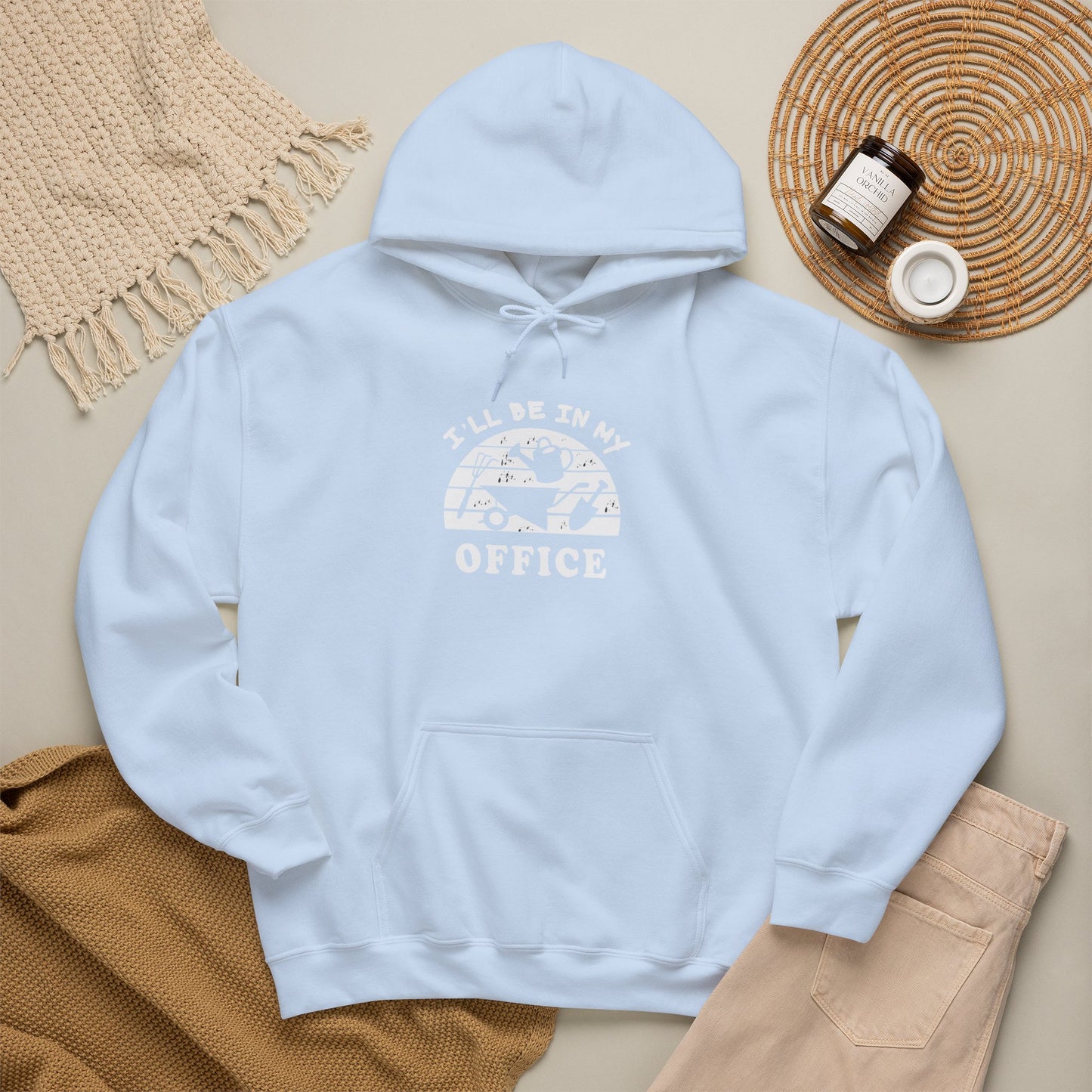 Hoodie — “I’ll Be In My Office” Cat Van Graphic Hoodie