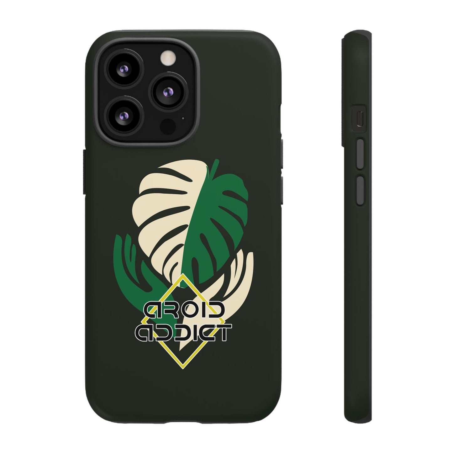Phone Case — 'Droid Addict' Tropical Monstera Protective Case