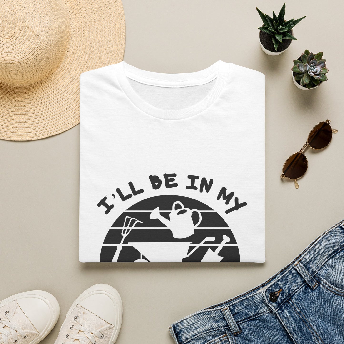 Garden Office T-Shirt — "I'll Be In My Office" Plant & Watering Can Tee