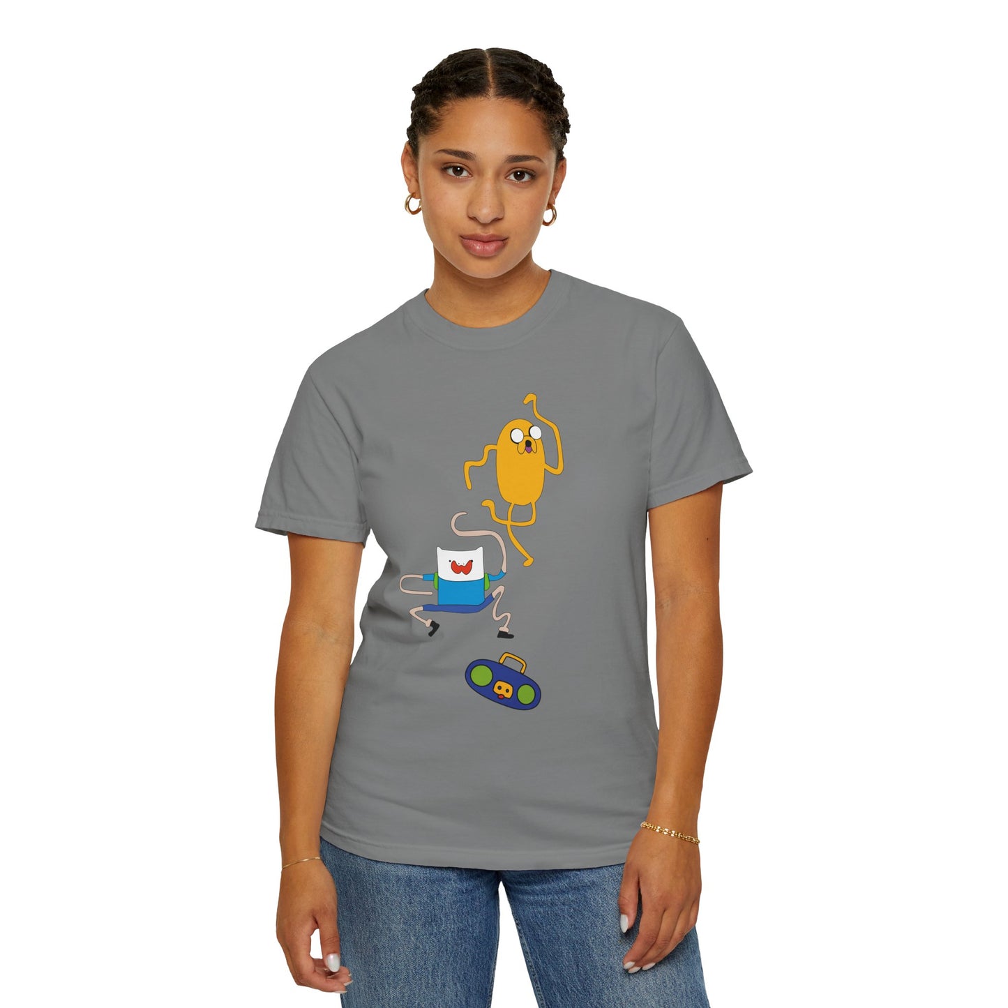 Adventure Time Dance Party T-Shirt — Jake & Radio Cartoon Tee