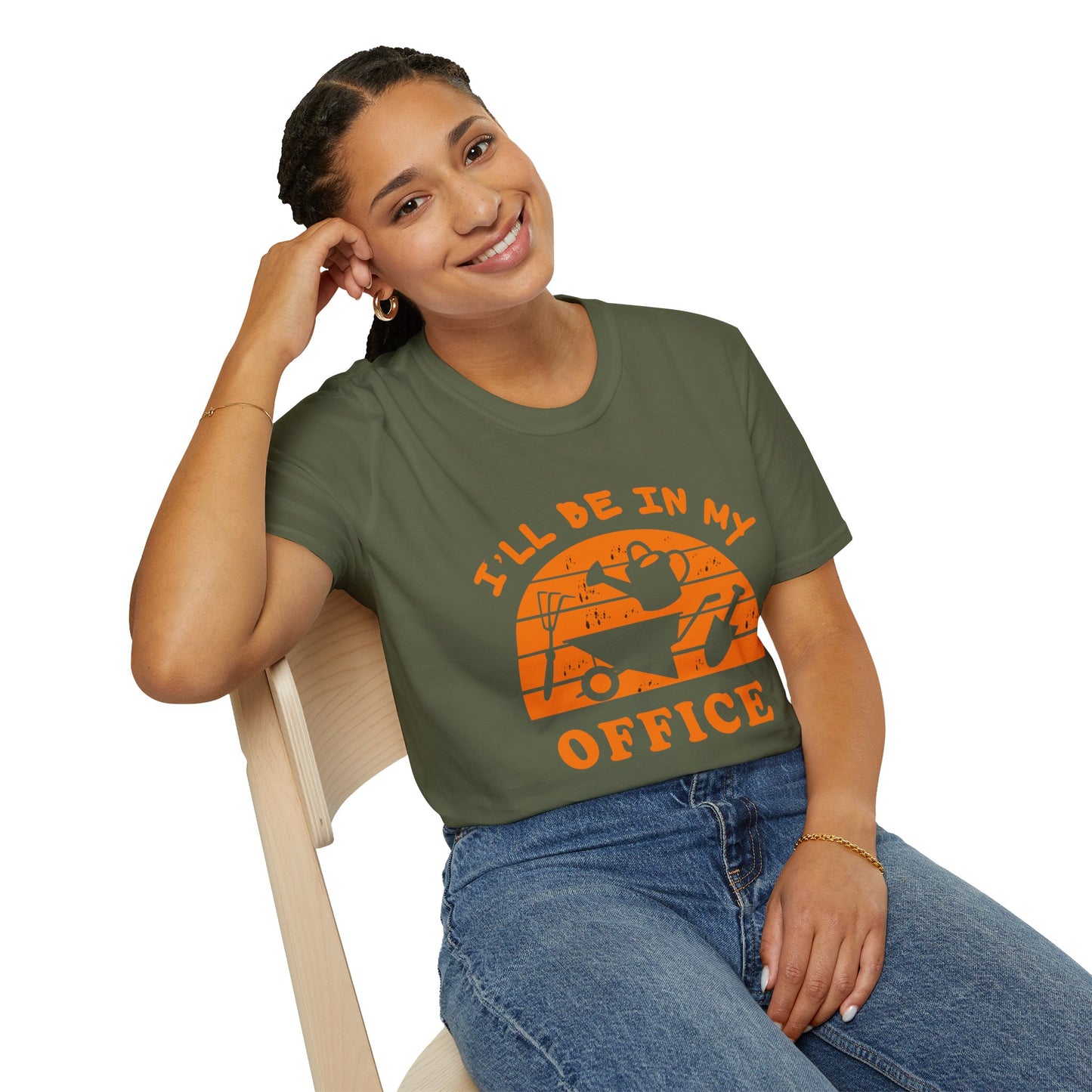 I'll Be In My Office T-Shirt — Funny Gardening Tee with Watering Can