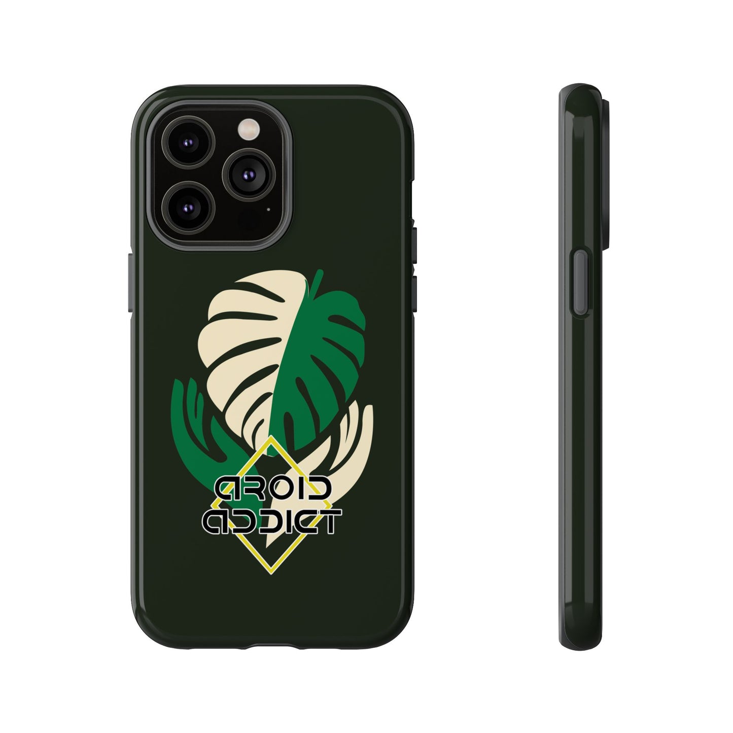 Phone Case — 'Droid Addict' Tropical Monstera Protective Case