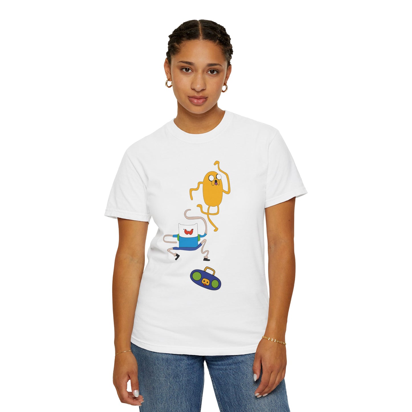 Adventure Time Dance Party T-Shirt — Jake & Radio Cartoon Tee
