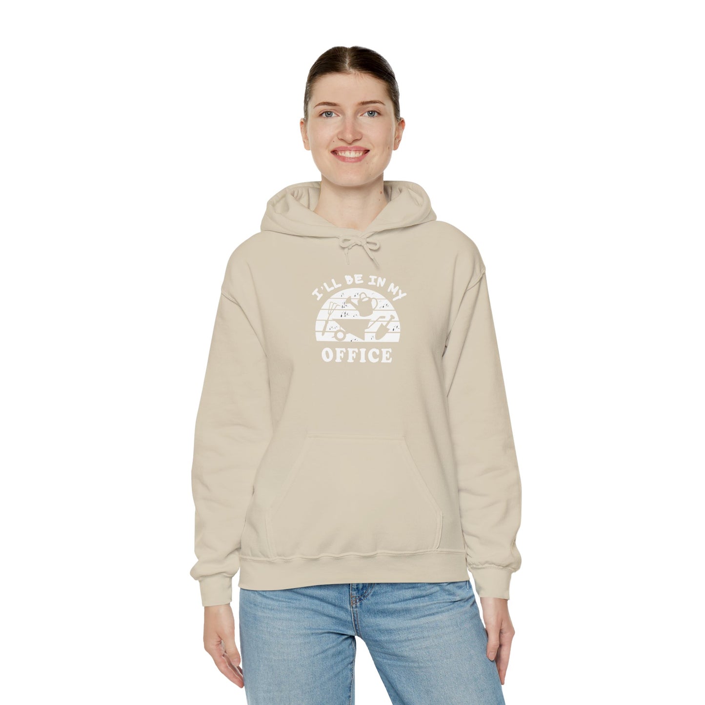 Hoodie — “I’ll Be In My Office” Cat Van Graphic Hoodie