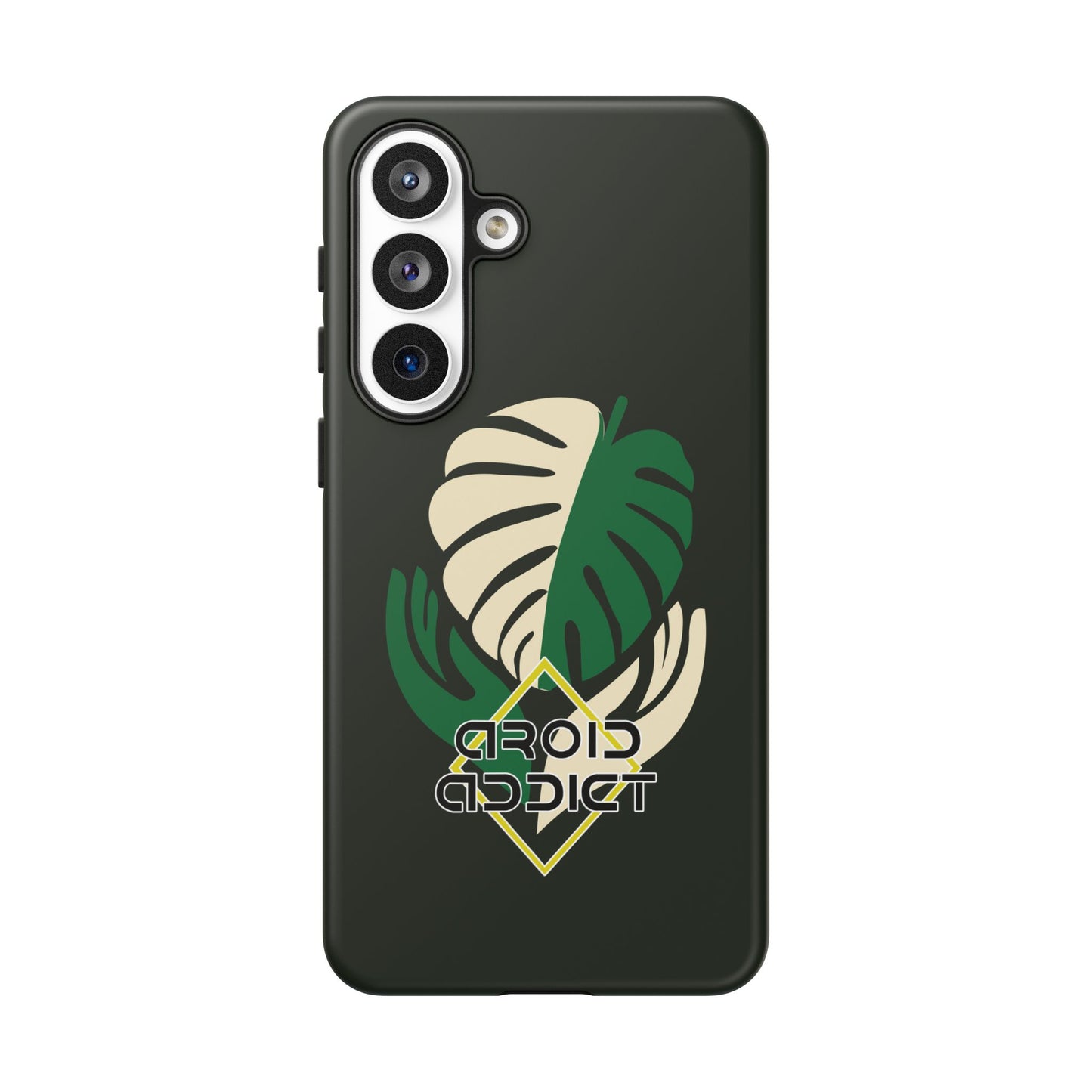 Phone Case — 'Droid Addict' Tropical Monstera Protective Case