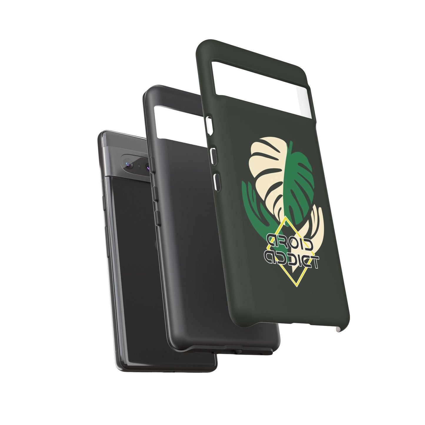 Phone Case — 'Droid Addict' Tropical Monstera Protective Case
