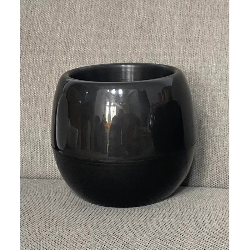 Black Mochi Pot, Cheap Plastic, Size 16x18x17cm