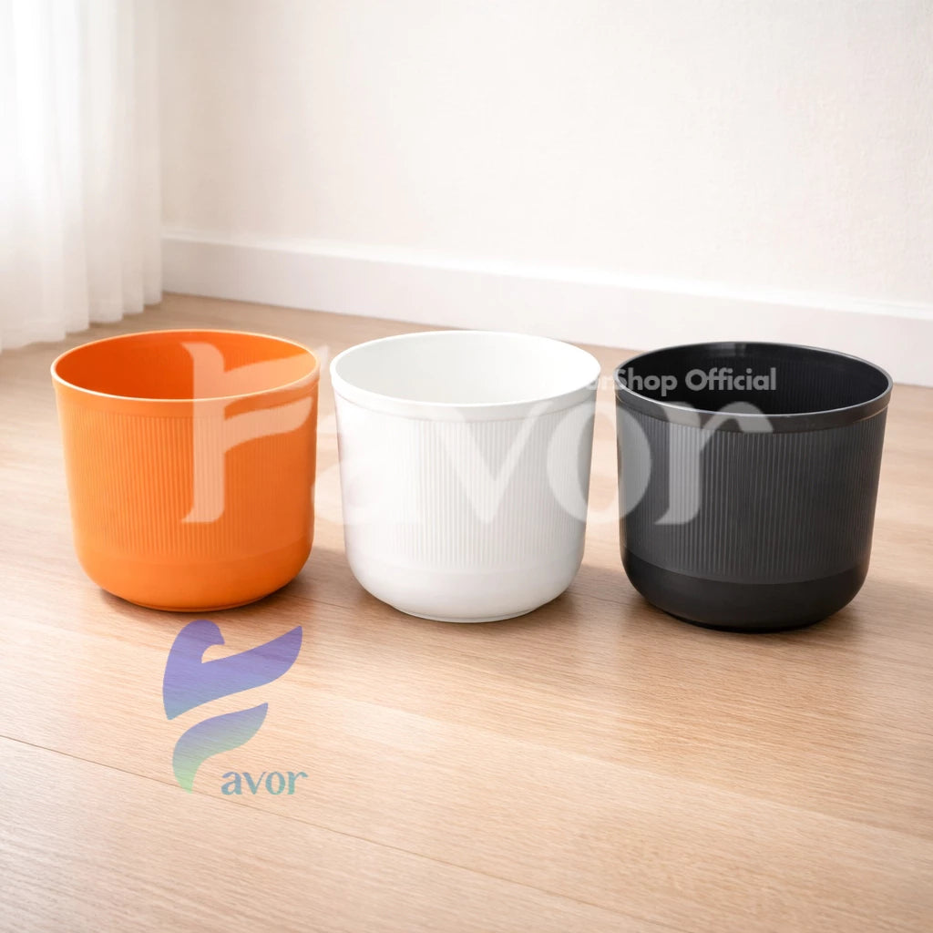 Nordic Aesthetic Pots 20/25/30 Black, White, Brick Red Scandi Style | Modern Minimalism Premium Motif