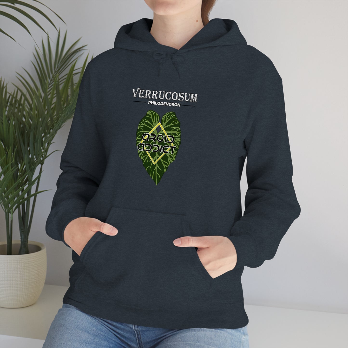 Philodendron Verrucosum Unisex Heavy Blend™ Hooded Sweatshirt