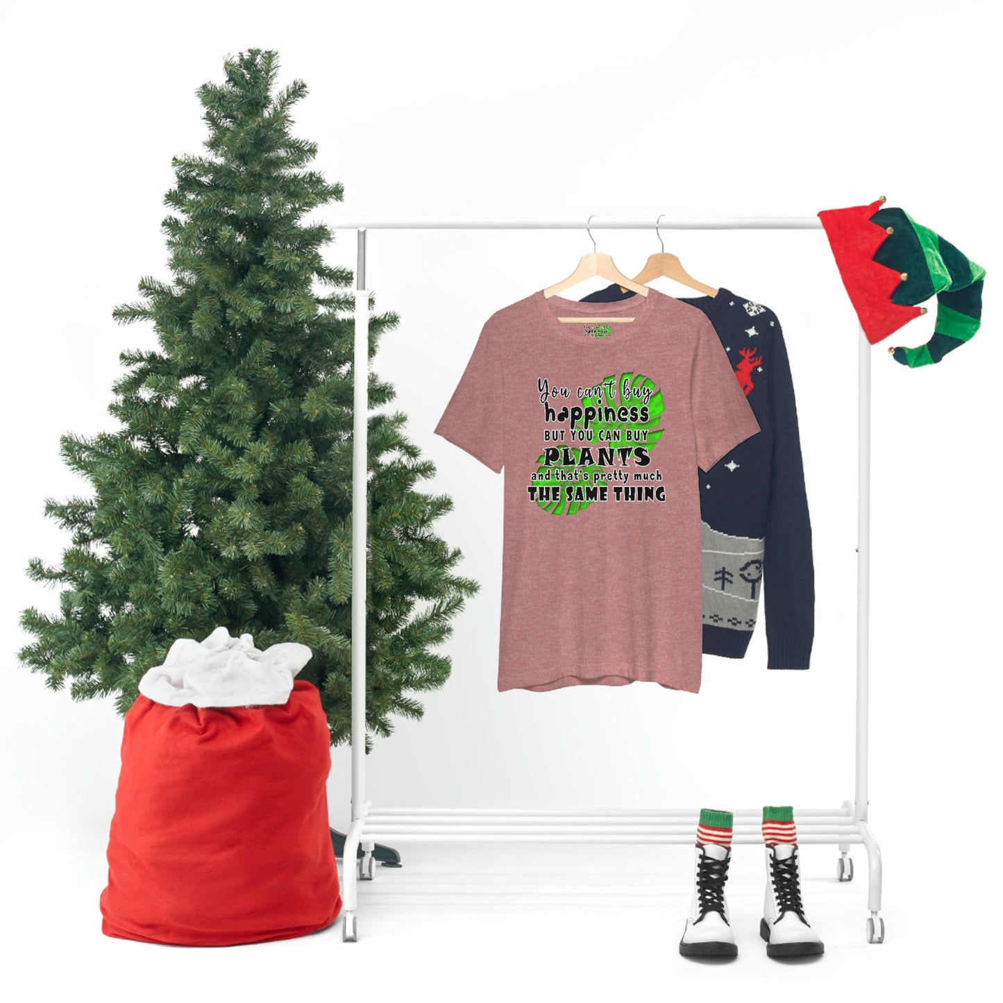 Unisex Jersey Short Sleeve Tee "you can't buy happiness but you can buy plants Plants Lover Quotes Gift idea"