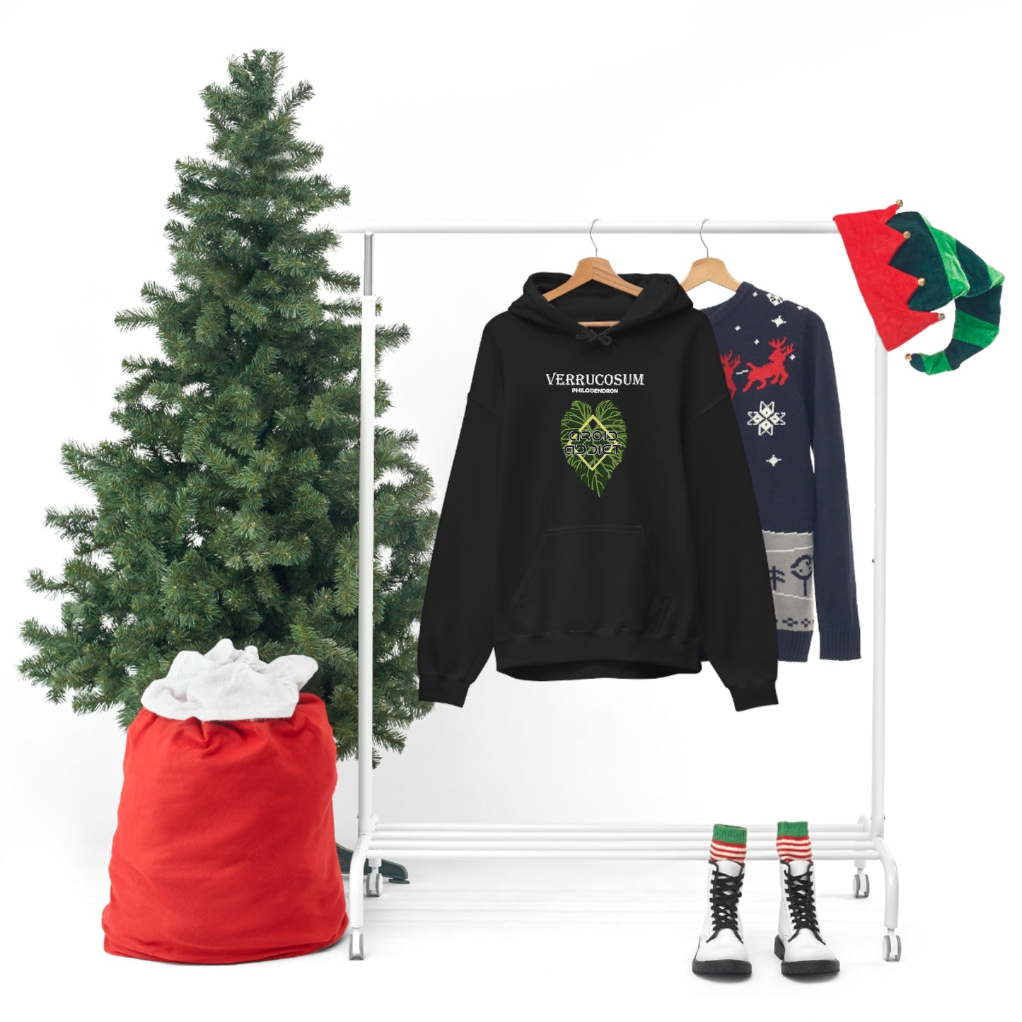 Philodendron Verrucosum Unisex Heavy Blend™ Hooded Sweatshirt