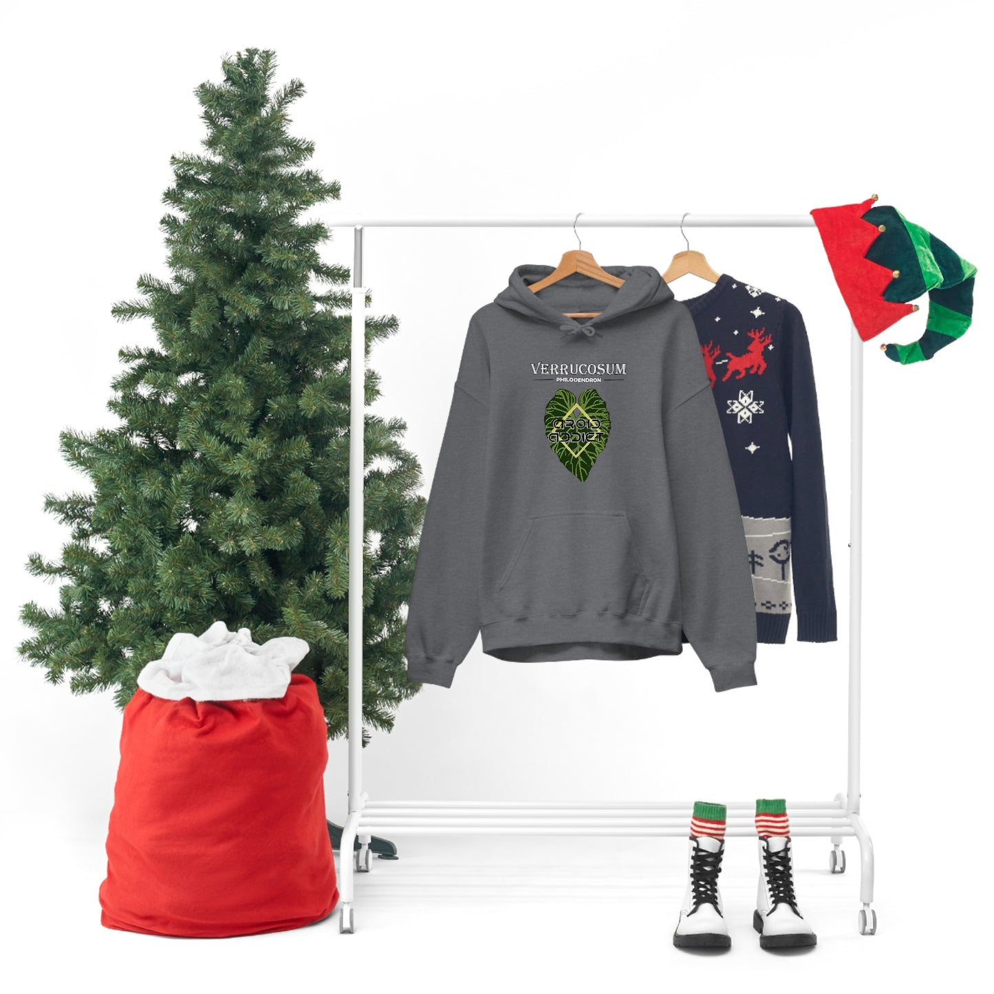 Philodendron Verrucosum Unisex Heavy Blend™ Hooded Sweatshirt