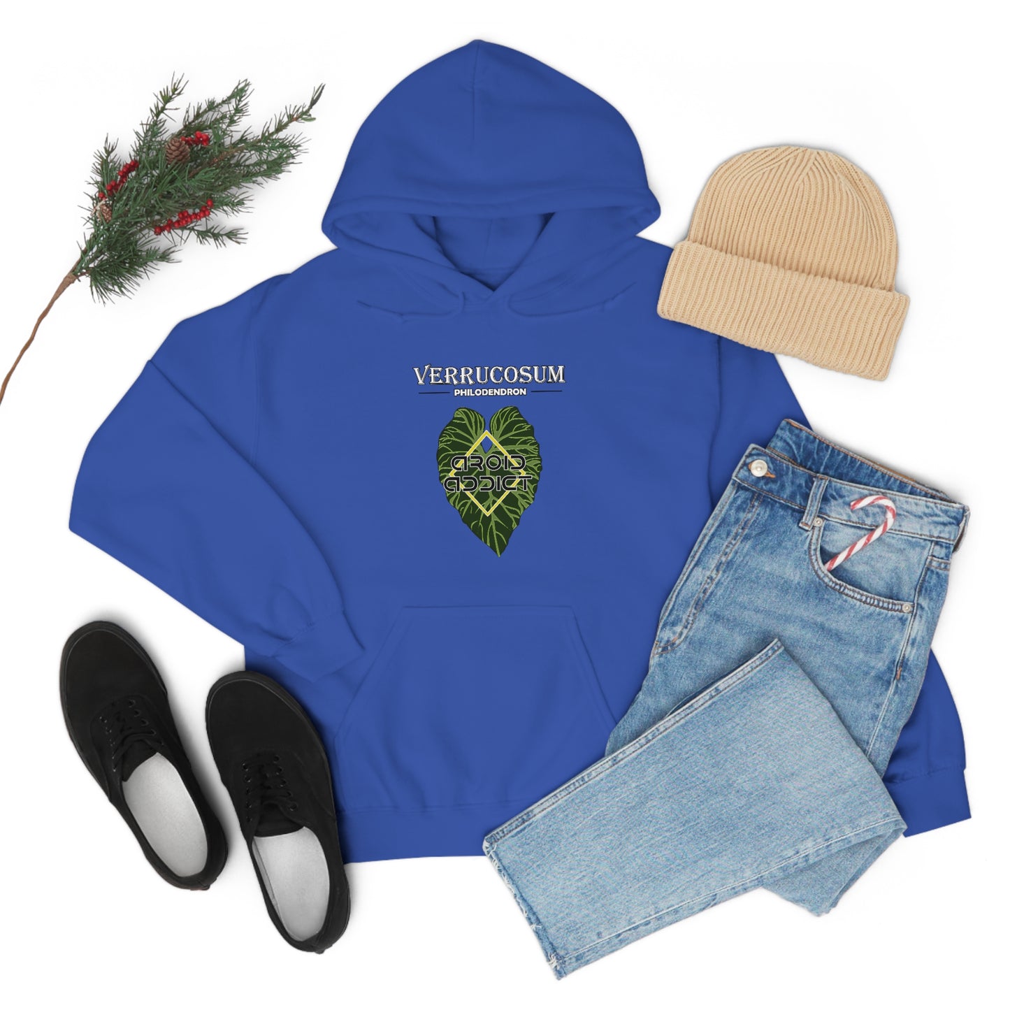 Philodendron Verrucosum Unisex Heavy Blend™ Hooded Sweatshirt