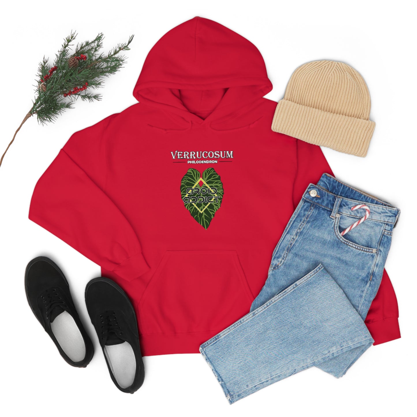 Philodendron Verrucosum Unisex Heavy Blend™ Hooded Sweatshirt