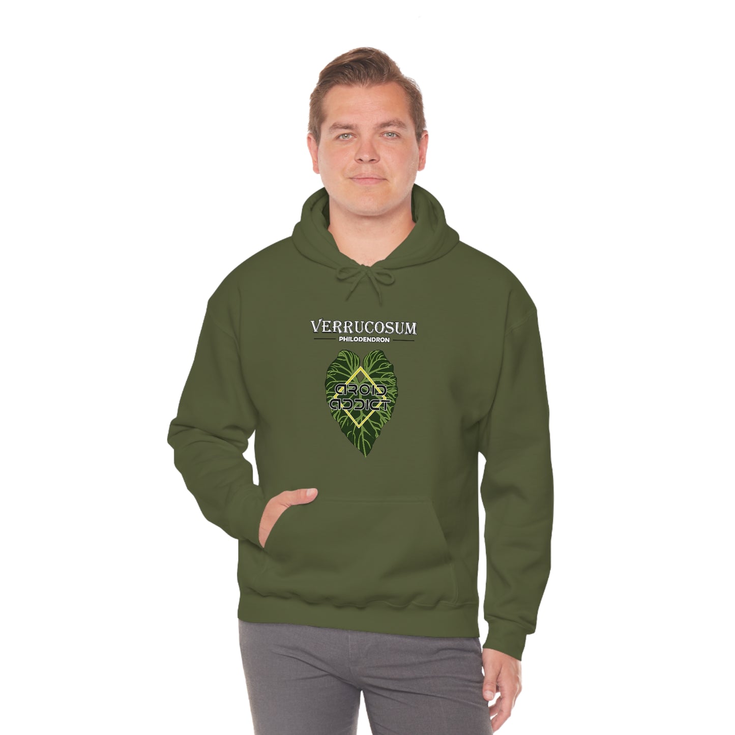 Philodendron Verrucosum Unisex Heavy Blend™ Hooded Sweatshirt