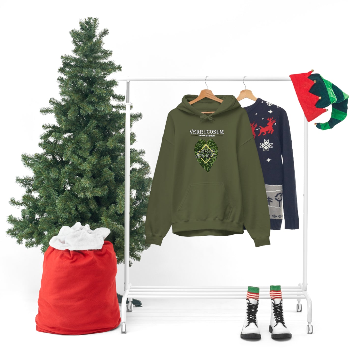 Philodendron Verrucosum Unisex Heavy Blend™ Hooded Sweatshirt
