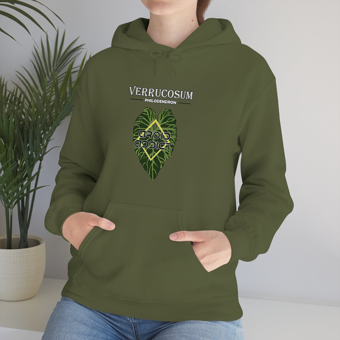 Philodendron Verrucosum Unisex Heavy Blend™ Hooded Sweatshirt