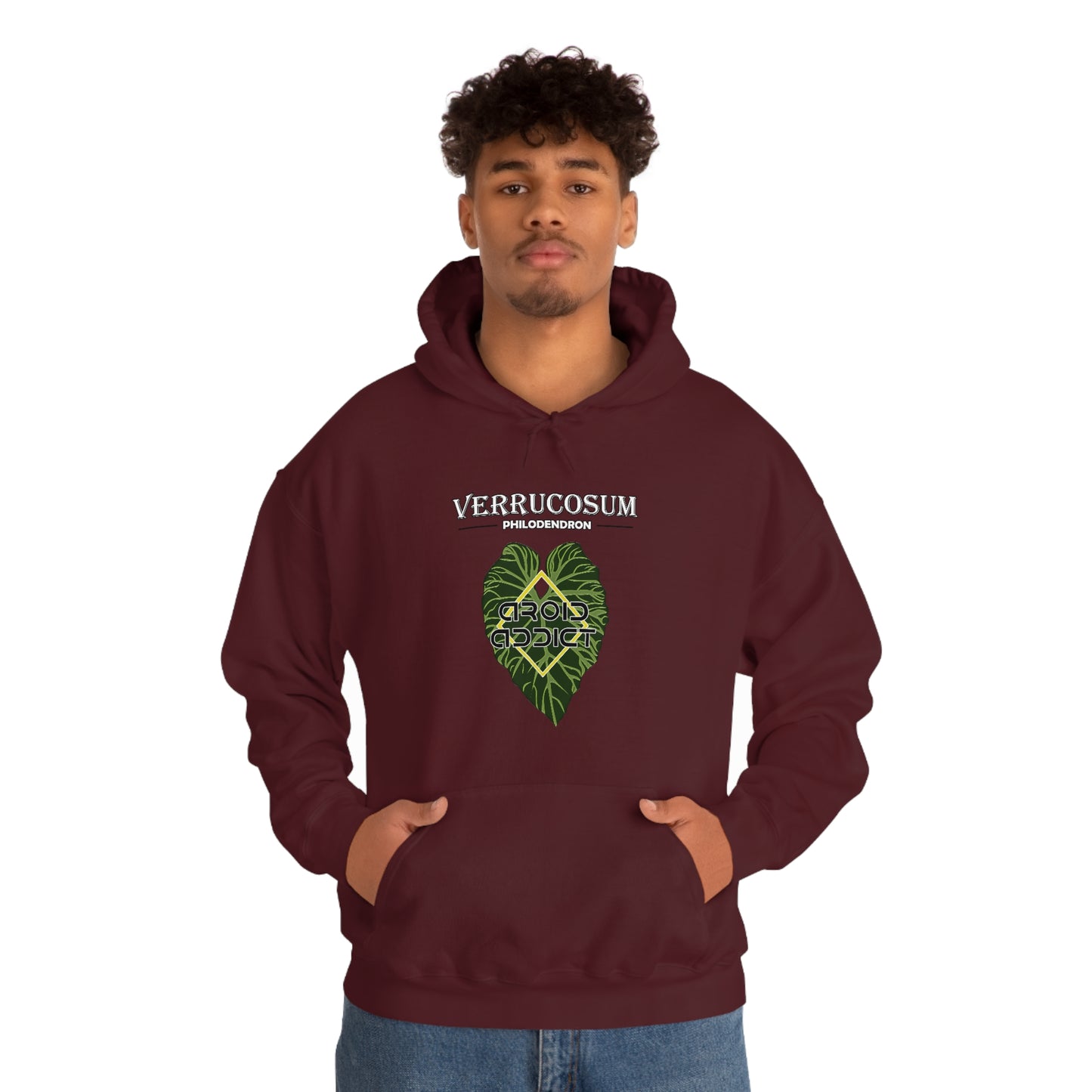Philodendron Verrucosum Unisex Heavy Blend™ Hooded Sweatshirt
