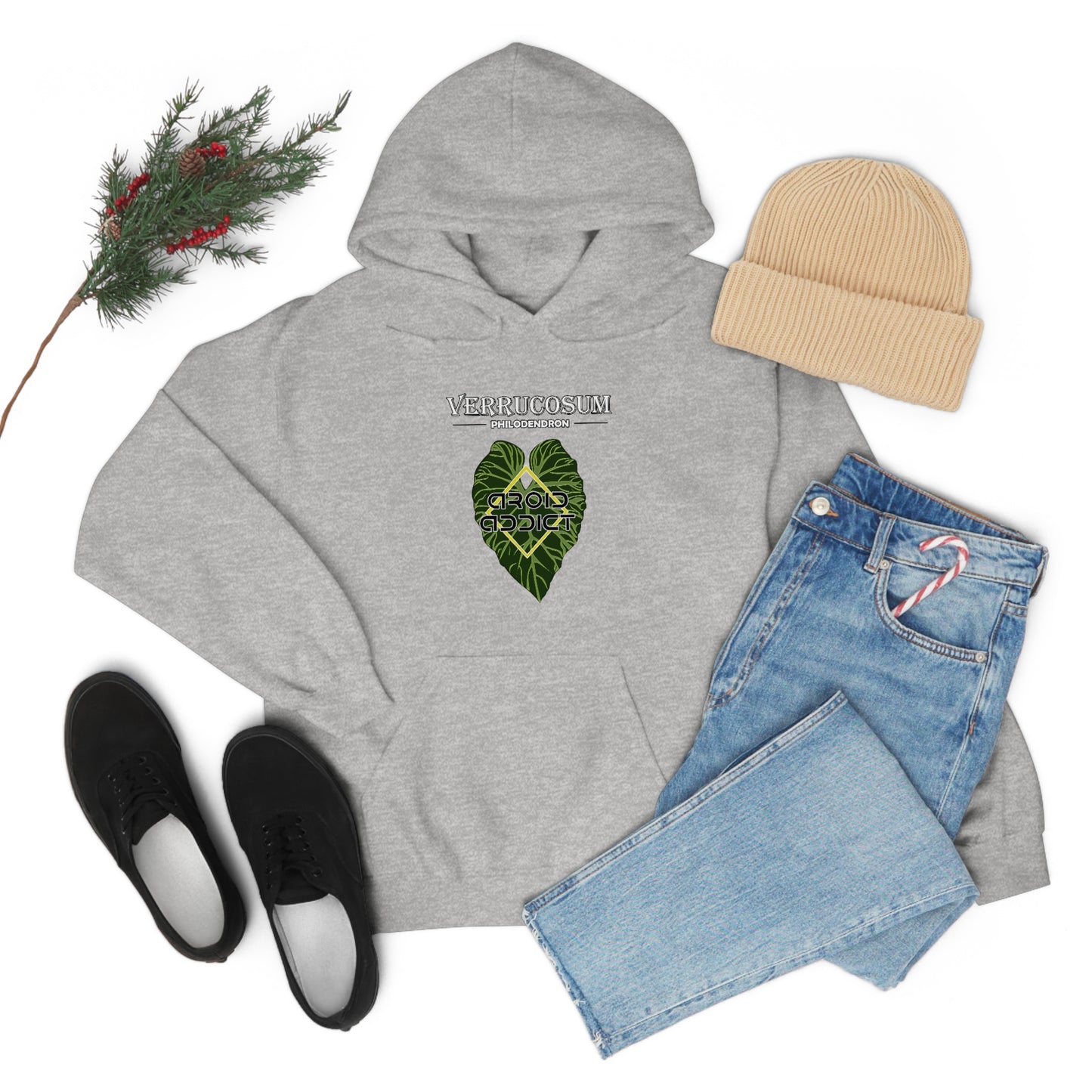 Philodendron Verrucosum Unisex Heavy Blend™ Hooded Sweatshirt