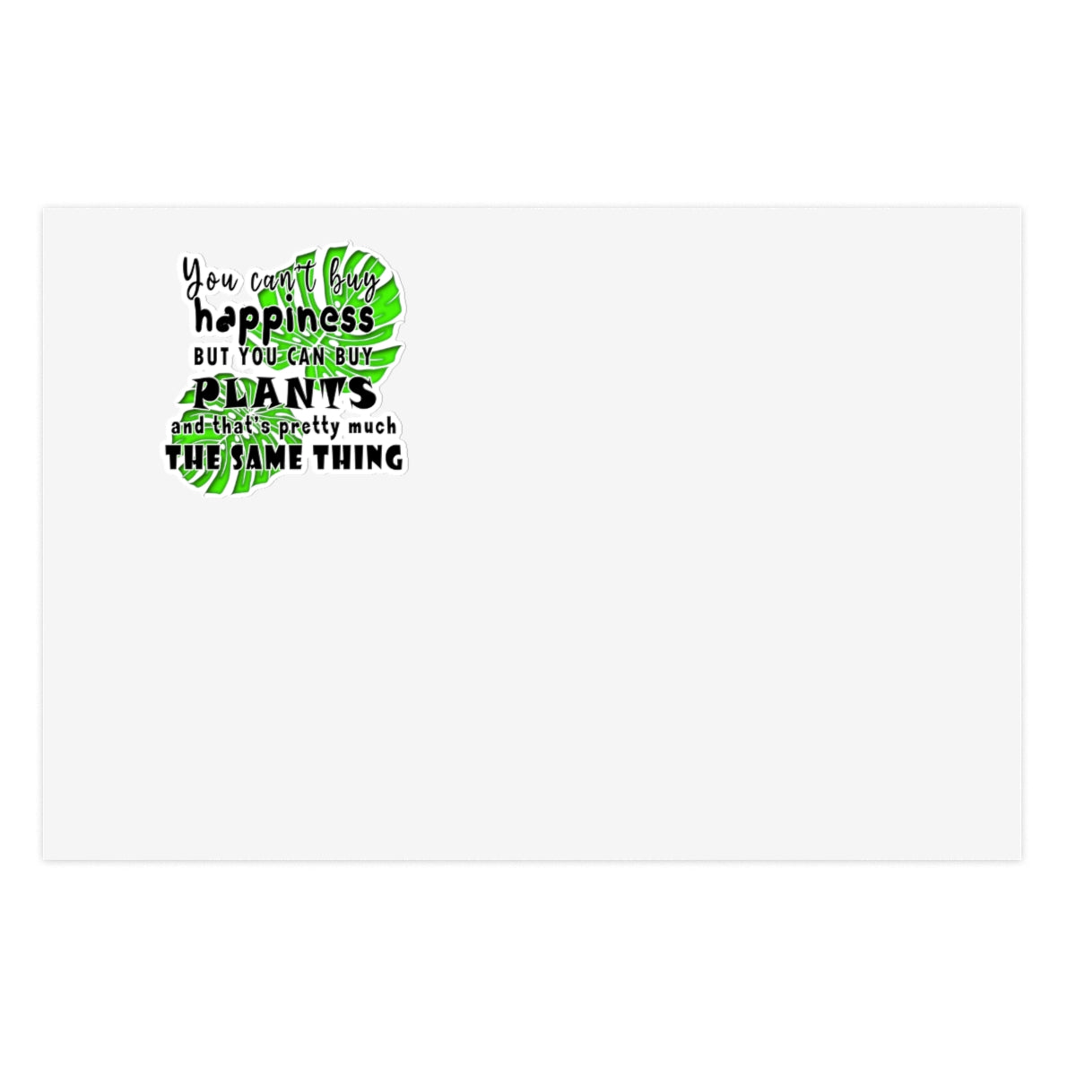 Sticker Sheets you can't buy happiness but you can buy plants Plants Lover Quotes Gift idea