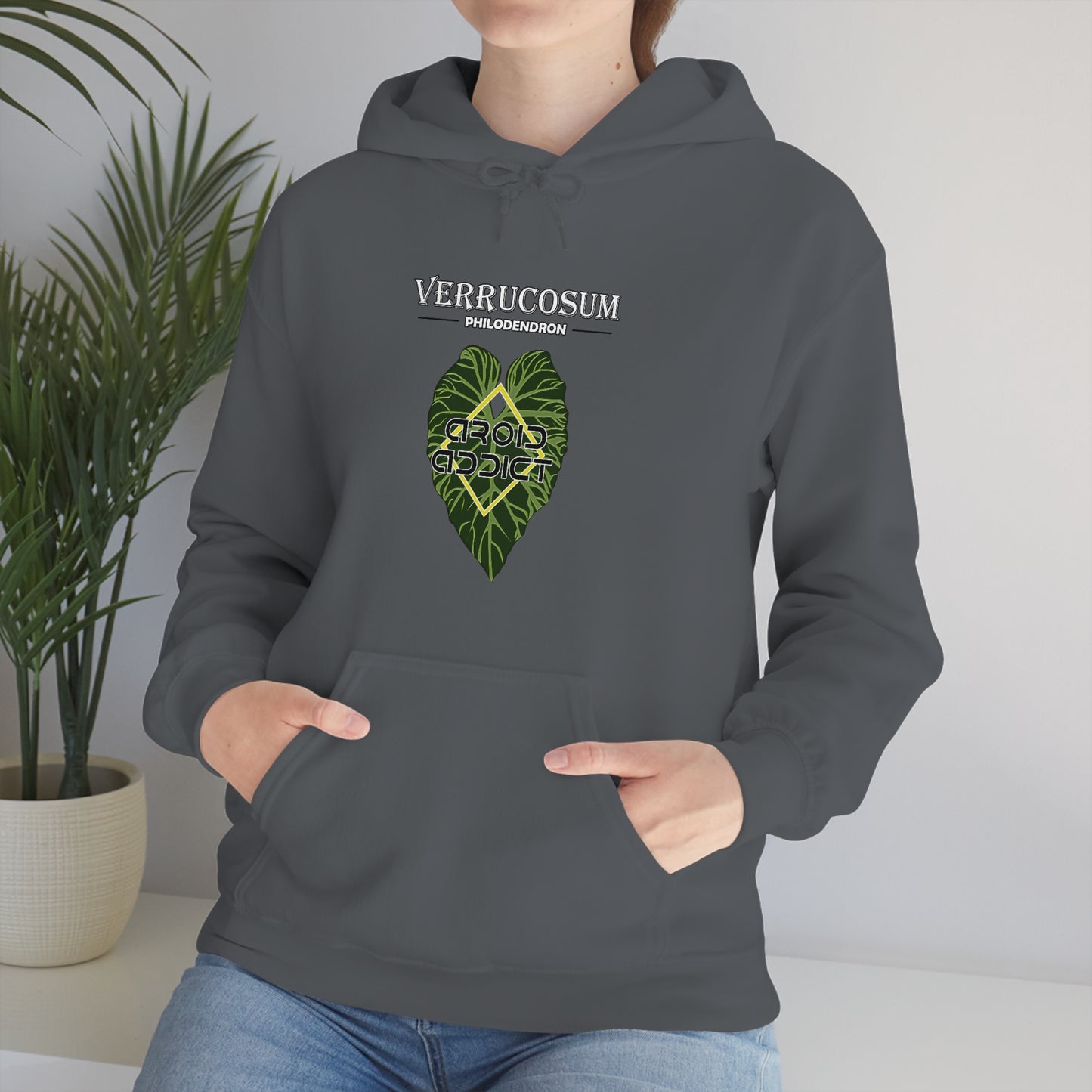 Philodendron Verrucosum Unisex Heavy Blend™ Hooded Sweatshirt