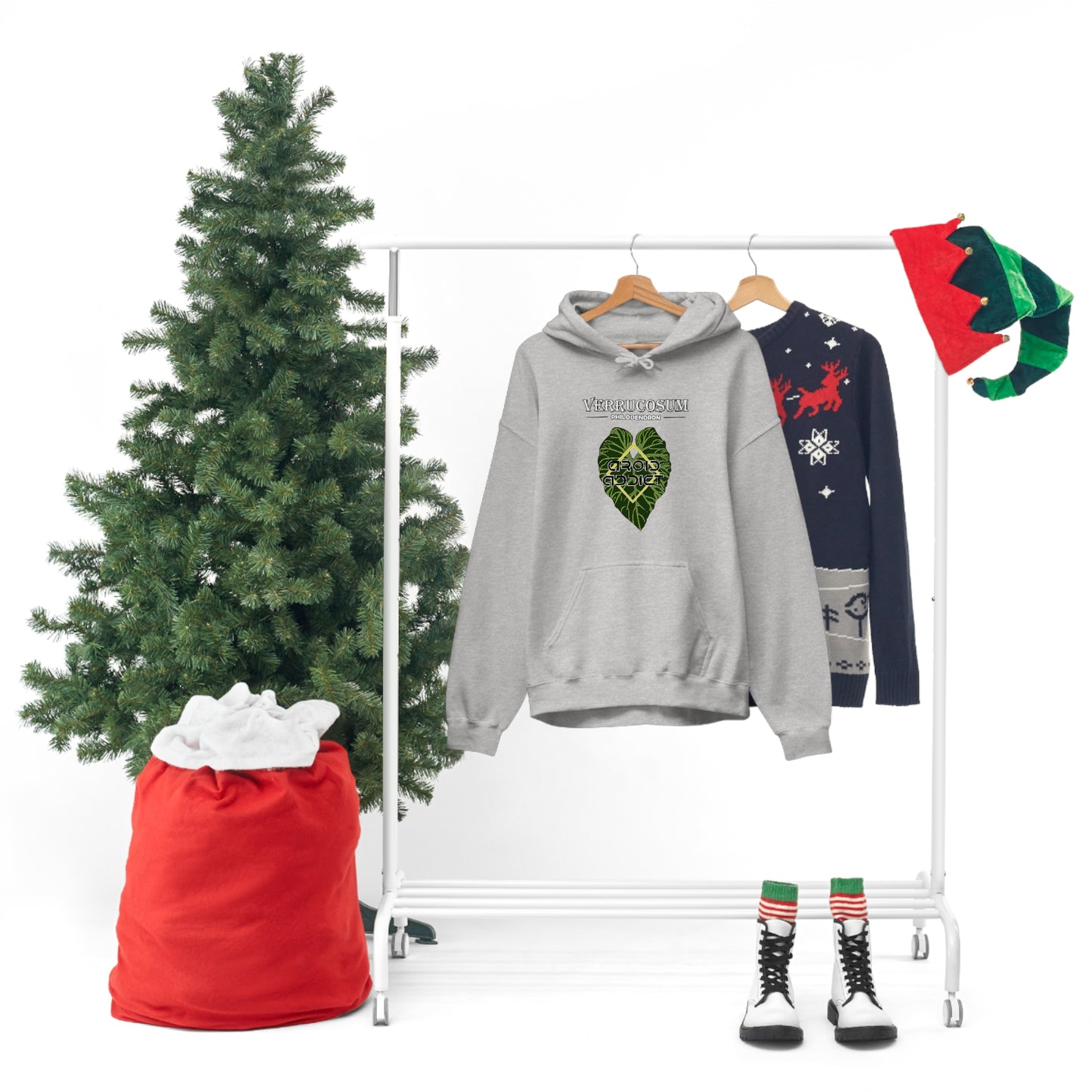 Philodendron Verrucosum Unisex Heavy Blend™ Hooded Sweatshirt
