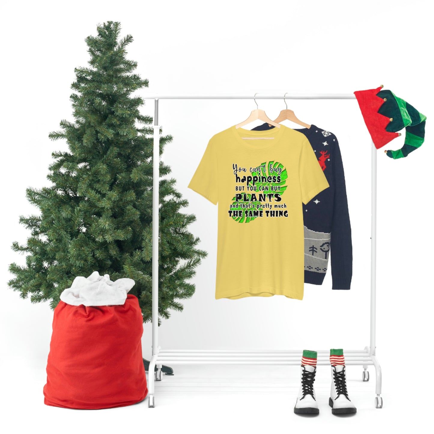 Unisex Jersey Short Sleeve Tee "you can't buy happiness but you can buy plants Plants Lover Quotes Gift idea"
