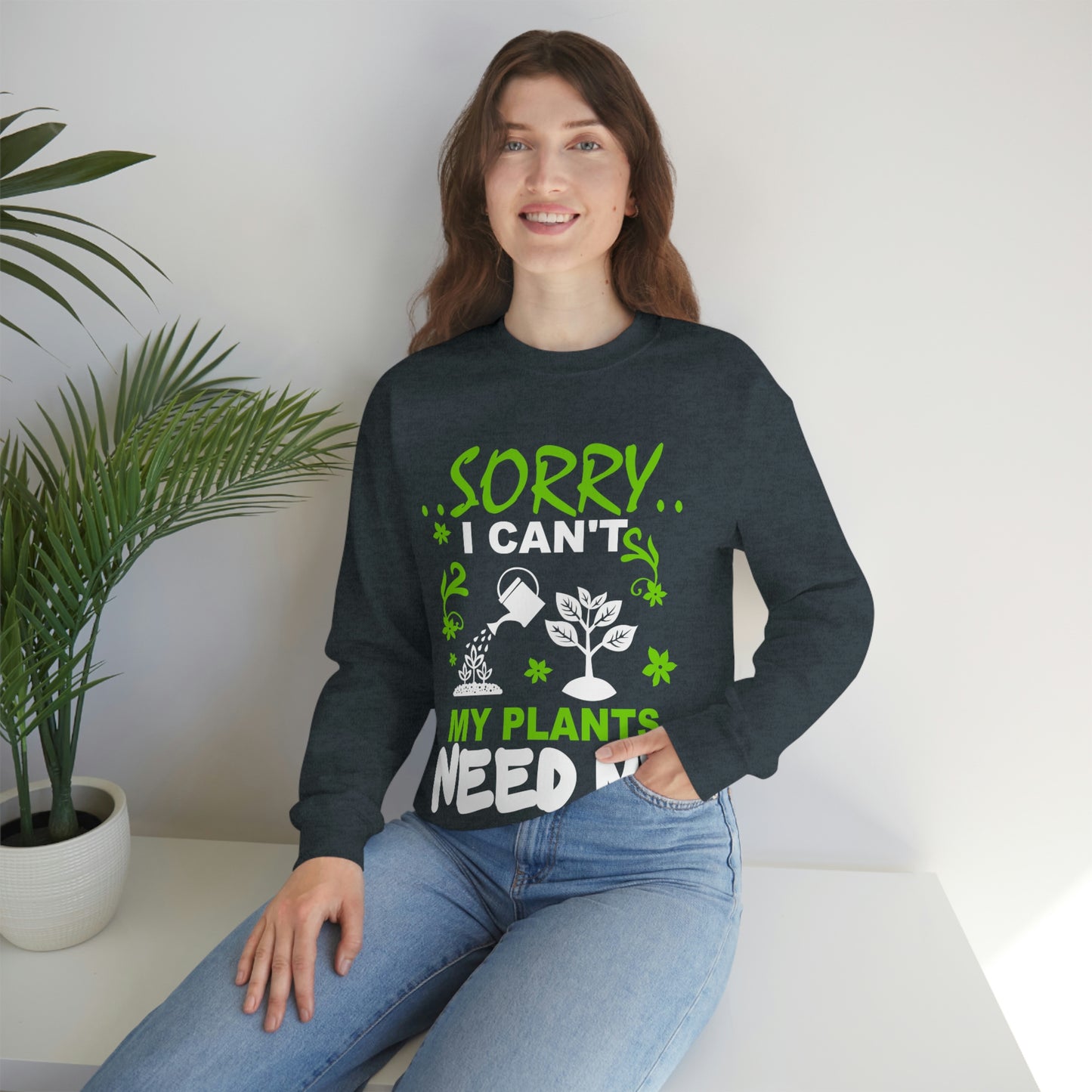 My Plant Need Me Unisex Heavy Blend™ Crewneck Sweatshirt