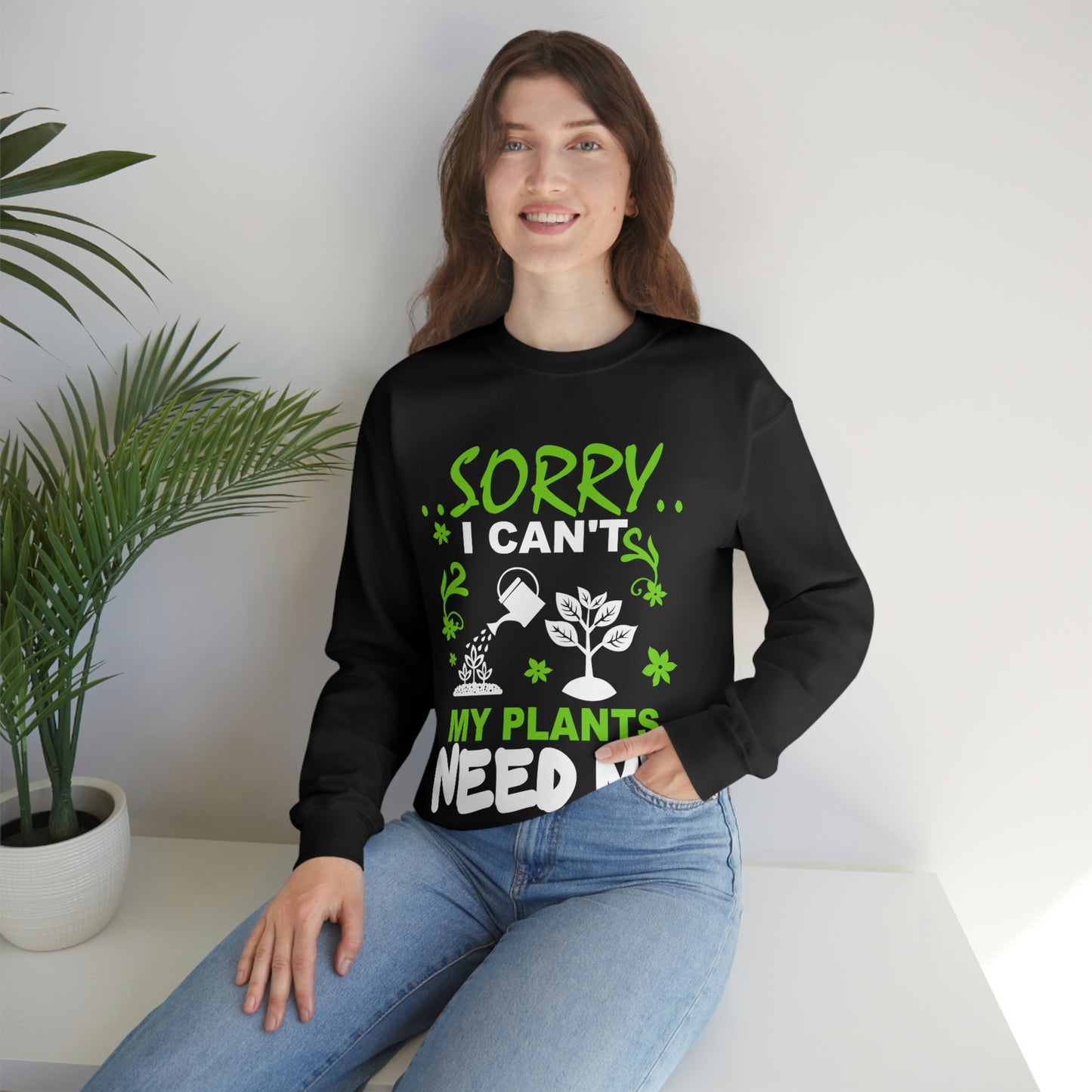 My Plant Need Me Unisex Heavy Blend™ Crewneck Sweatshirt