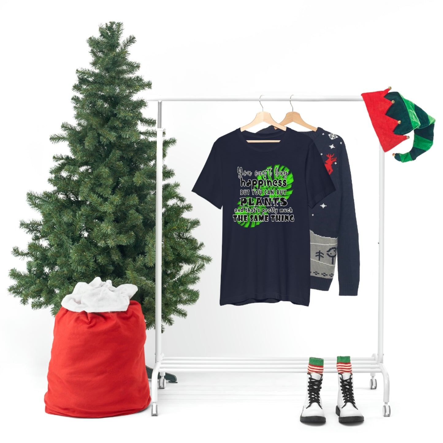 Unisex Jersey Short Sleeve Tee "you can't buy happiness but you can buy plants Plants Lover Quotes Gift idea"