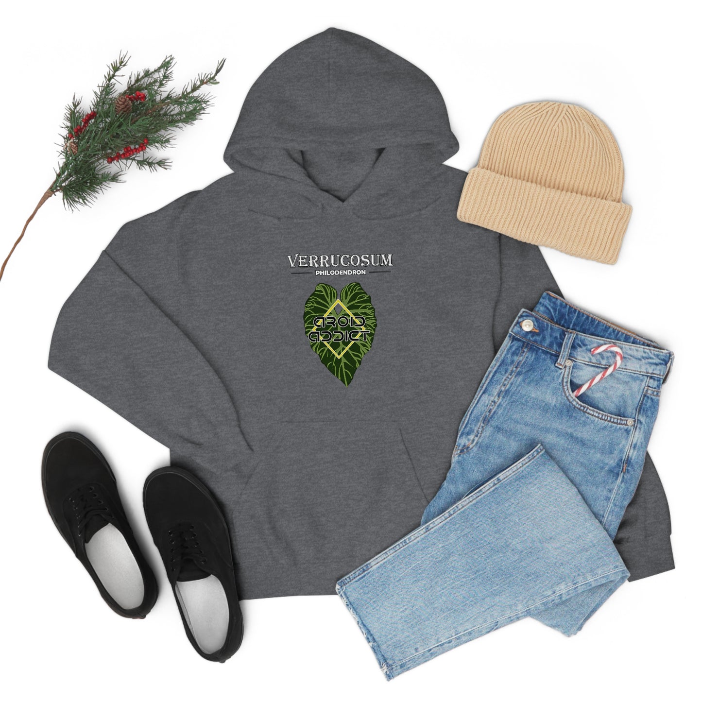 Philodendron Verrucosum Unisex Heavy Blend™ Hooded Sweatshirt