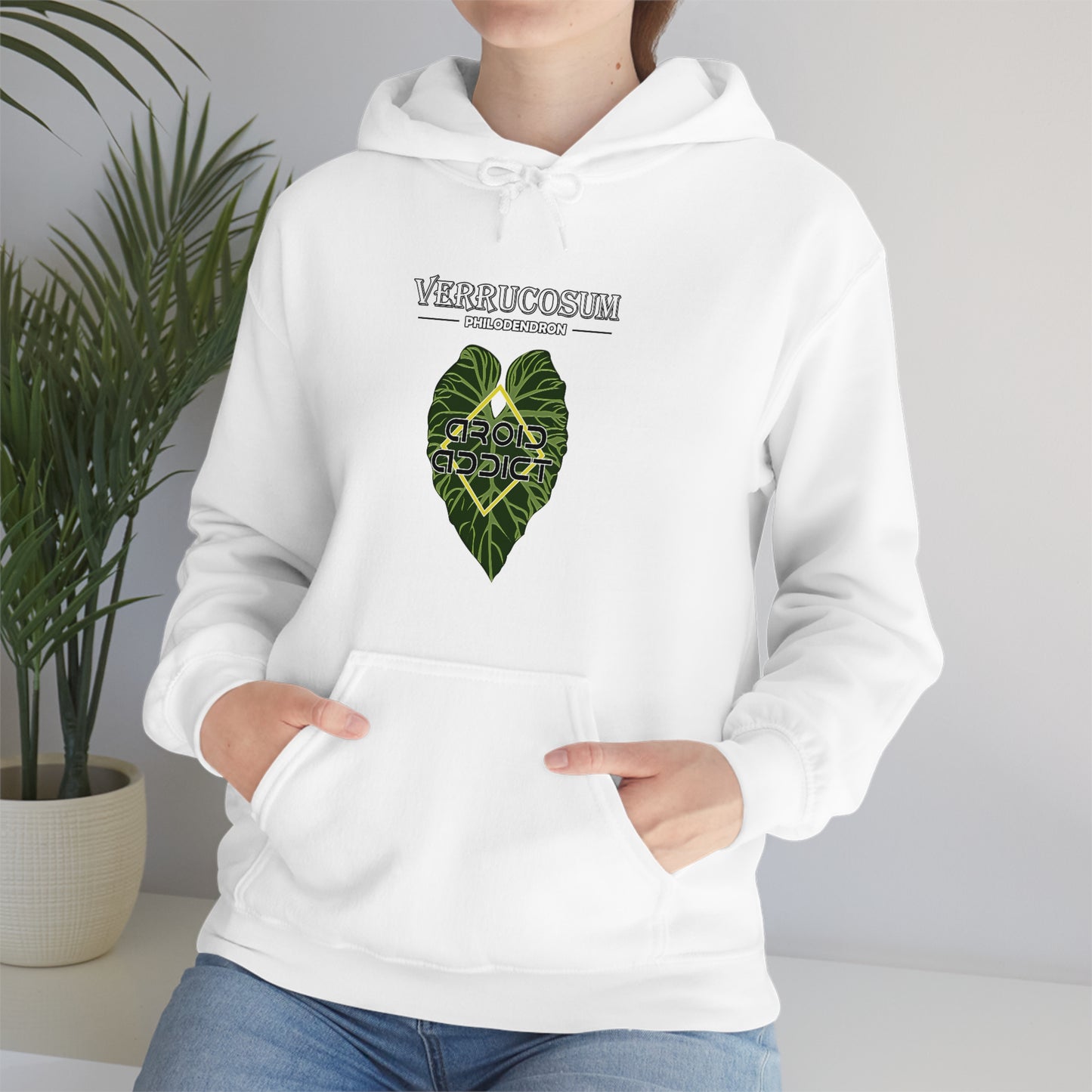 Philodendron Verrucosum Unisex Heavy Blend™ Hooded Sweatshirt