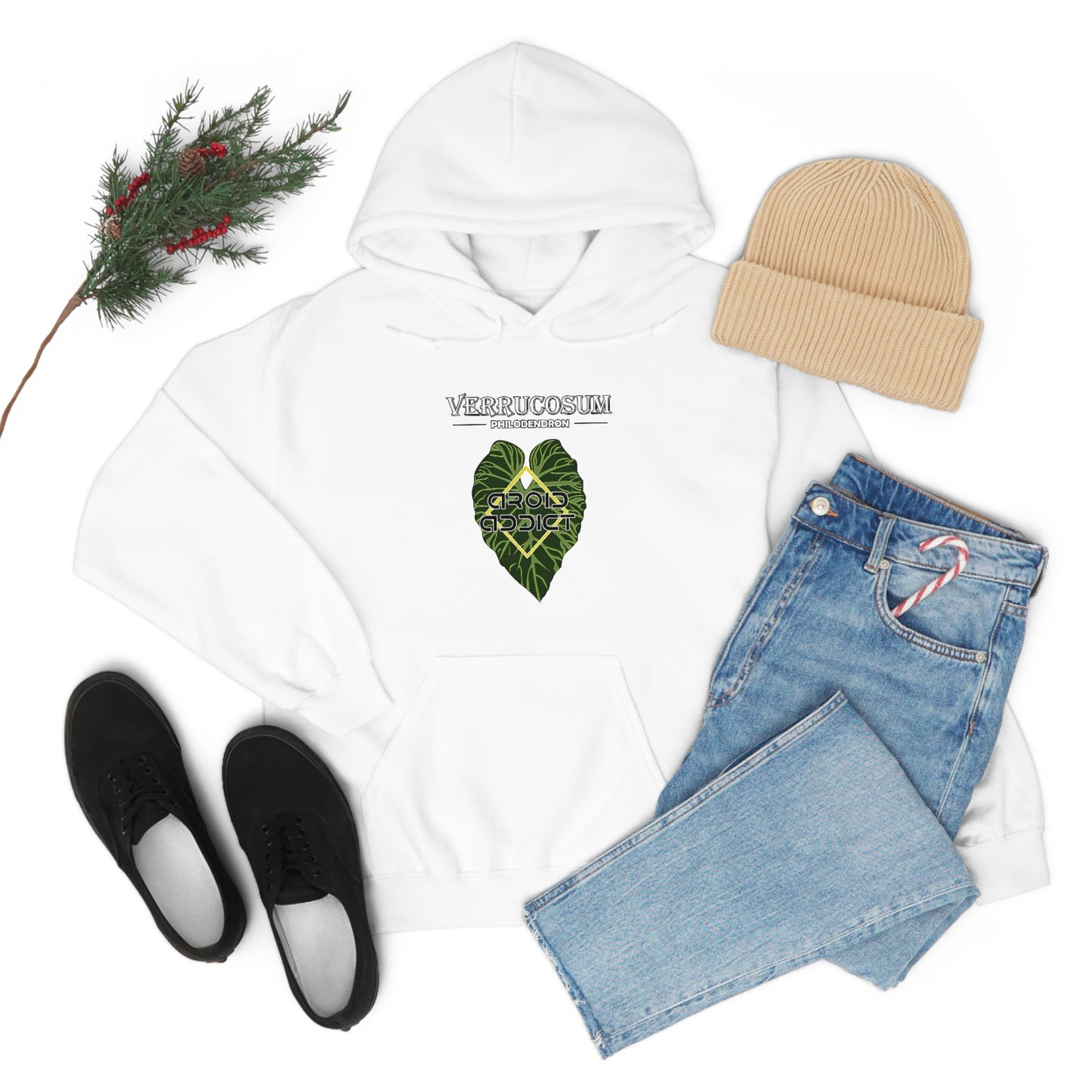 Philodendron Verrucosum Unisex Heavy Blend™ Hooded Sweatshirt