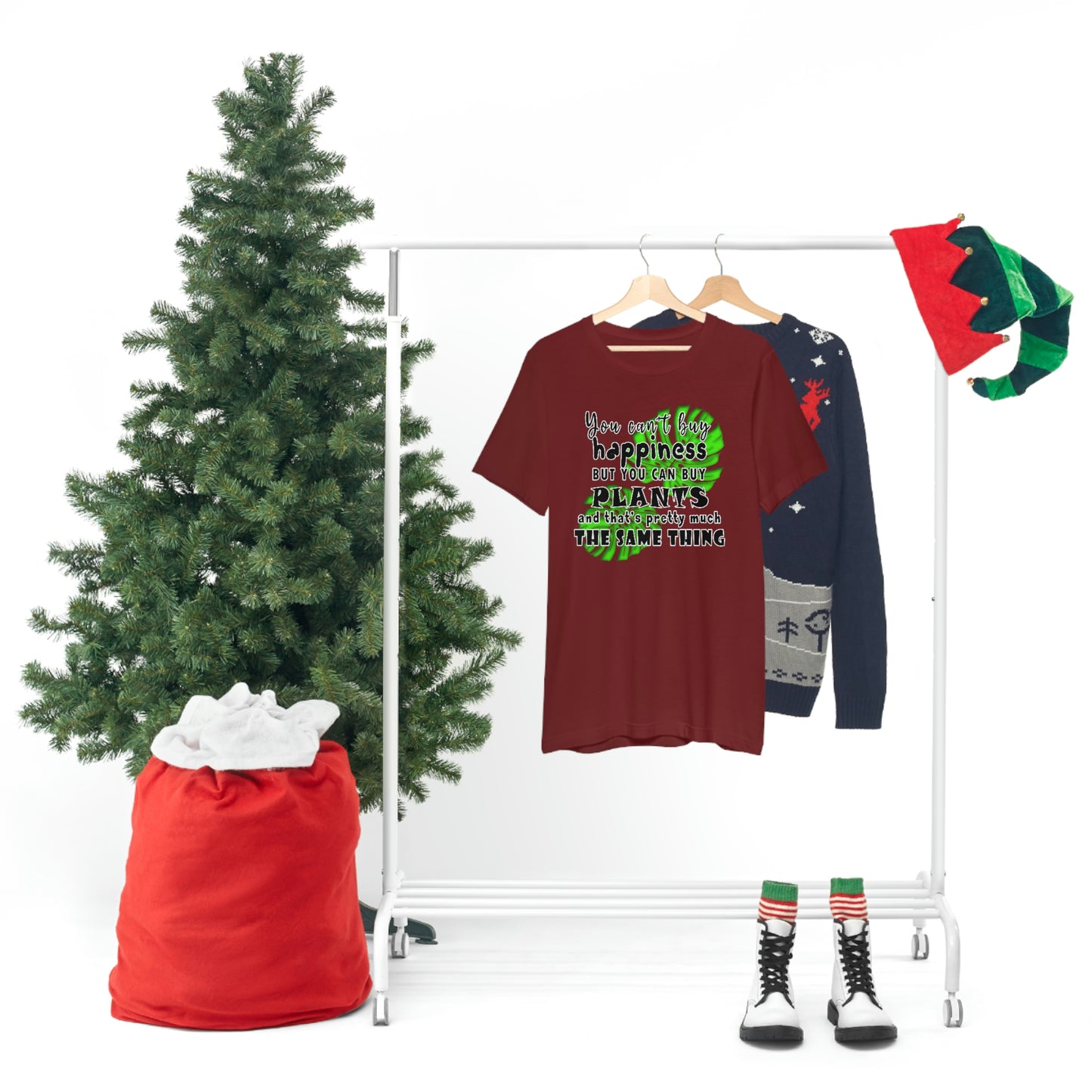 Unisex Jersey Short Sleeve Tee "you can't buy happiness but you can buy plants Plants Lover Quotes Gift idea"