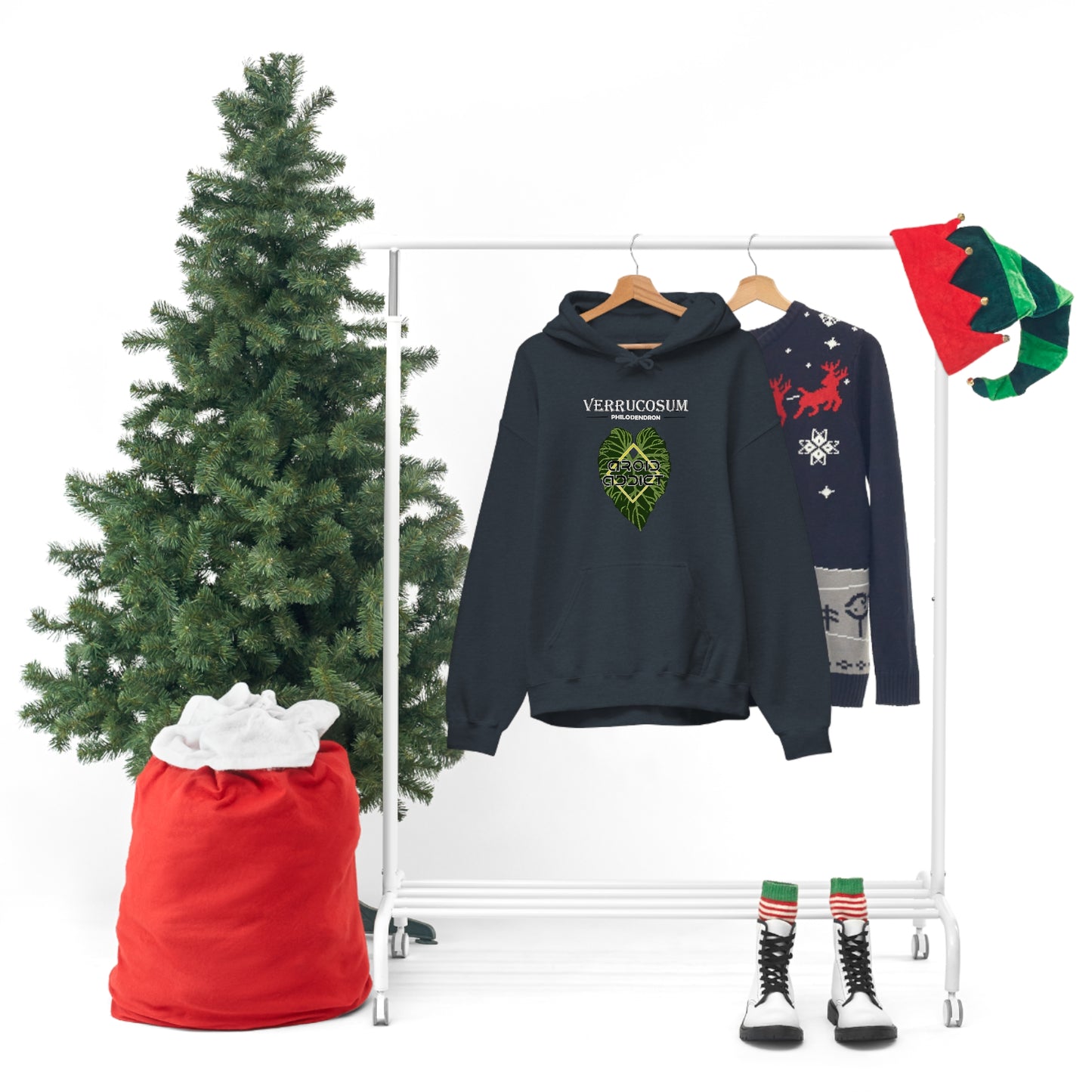 Philodendron Verrucosum Unisex Heavy Blend™ Hooded Sweatshirt