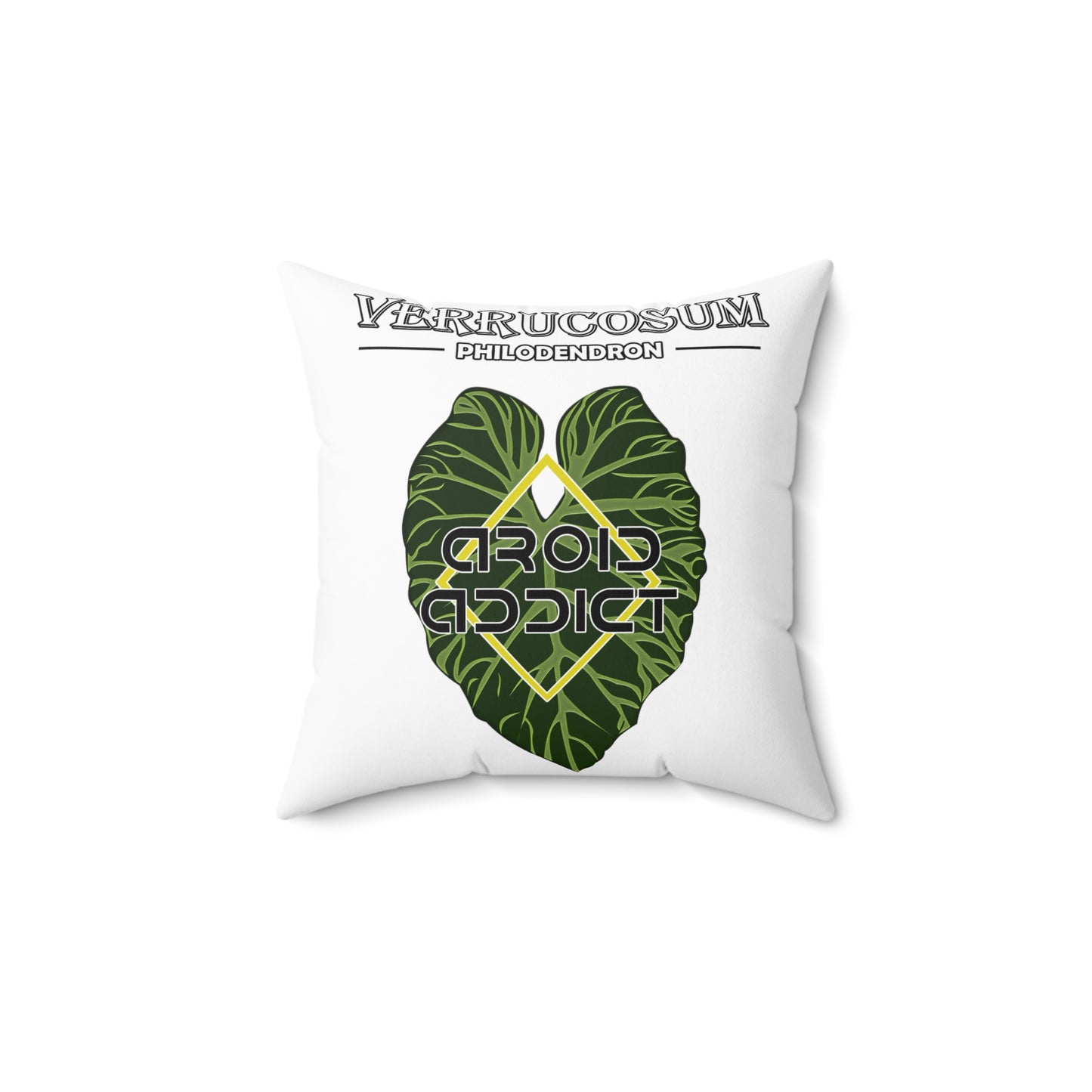 Philodendron Verrucosum Plants Spun Polyester Square Pillow