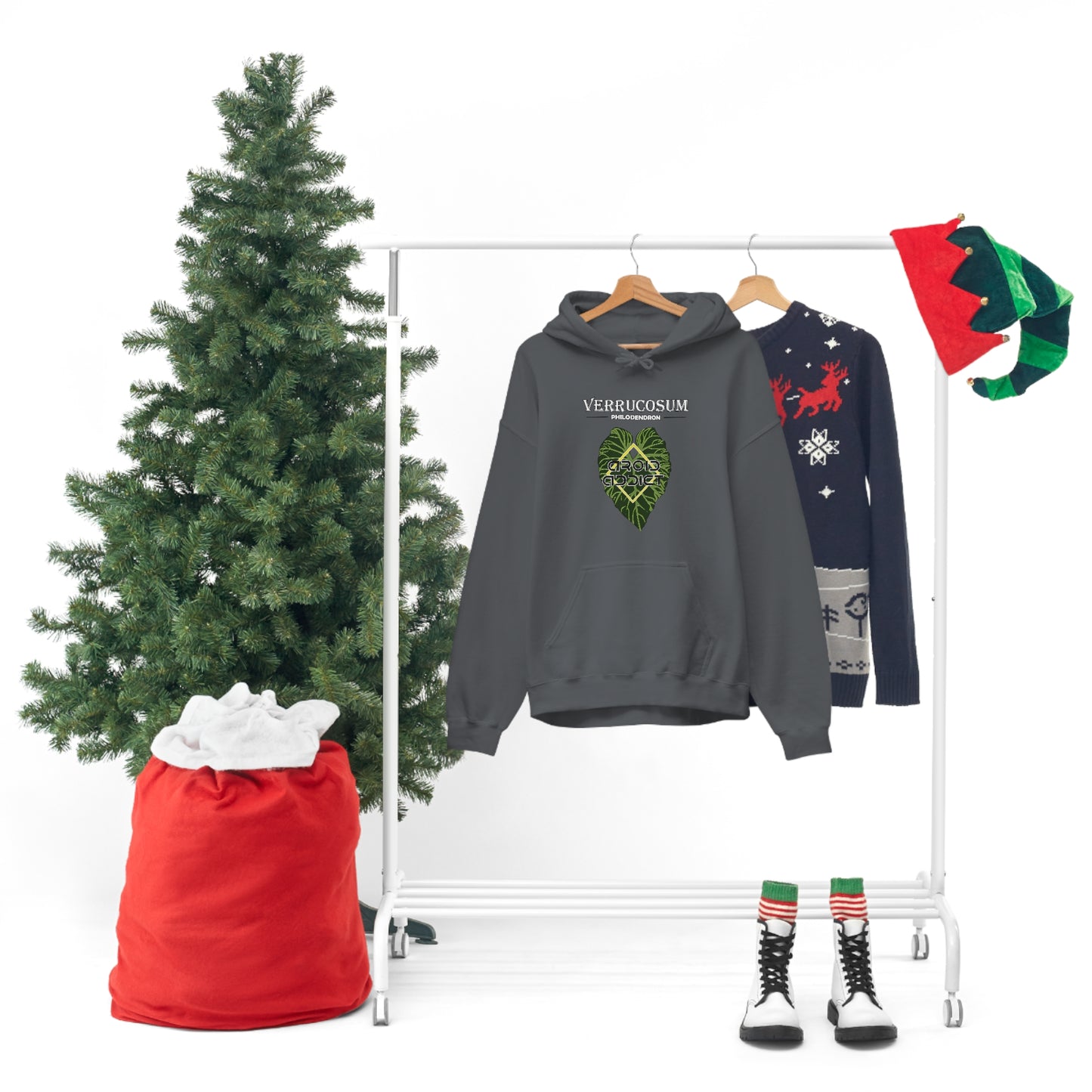 Philodendron Verrucosum Unisex Heavy Blend™ Hooded Sweatshirt