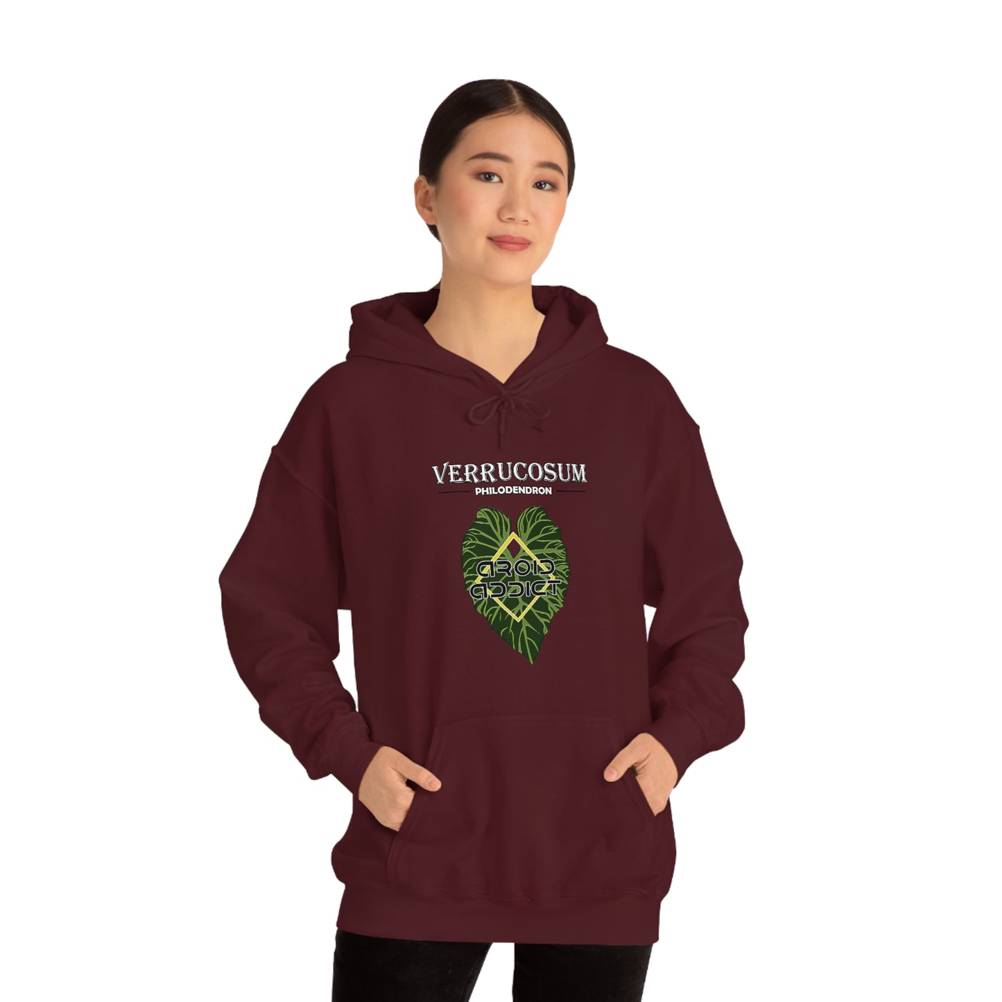 Philodendron Verrucosum Unisex Heavy Blend™ Hooded Sweatshirt
