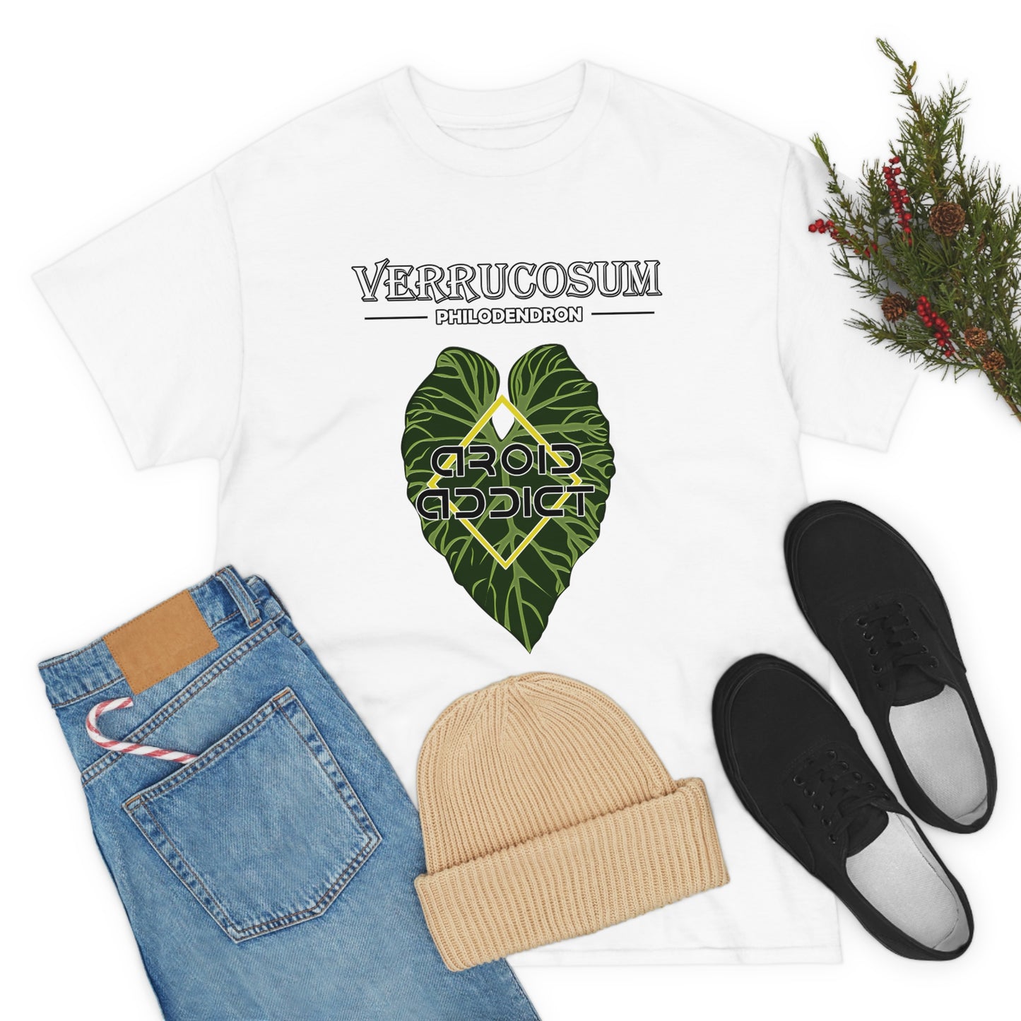 Philodendron Verrucosum Lovers Unisex Heavy Cotton Tee