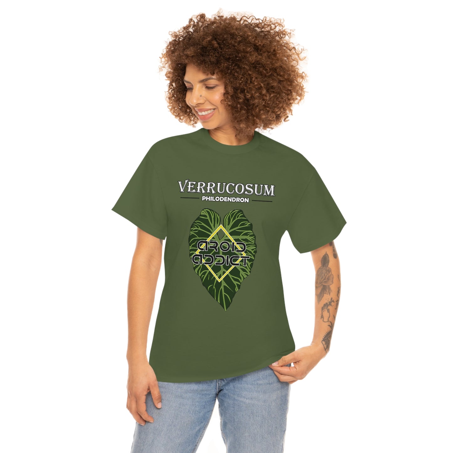 Philodendron Verrucosum Lovers Unisex Heavy Cotton Tee