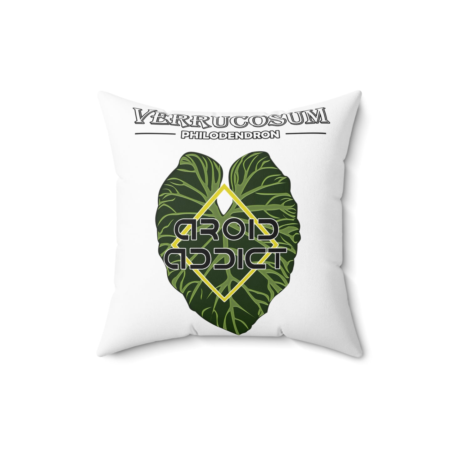 Philodendron Verrucosum Plants Spun Polyester Square Pillow
