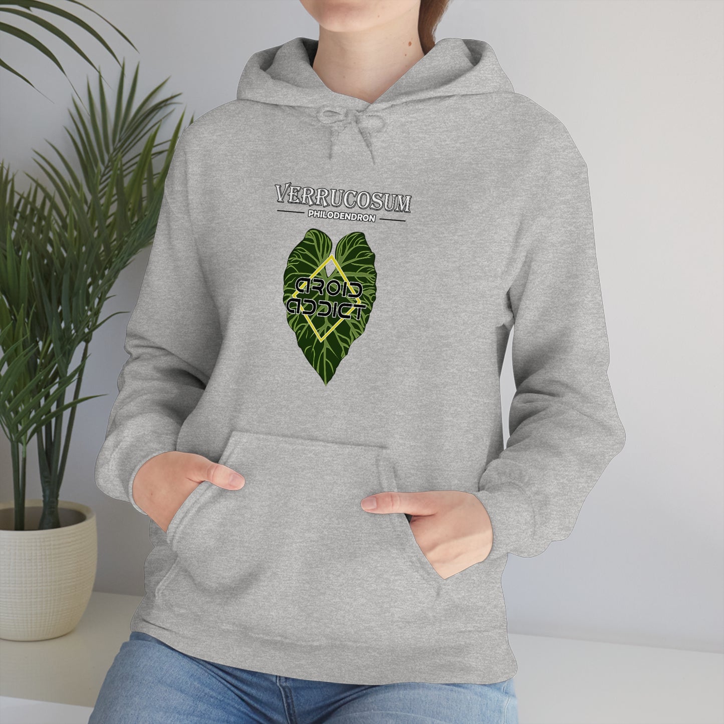 Philodendron Verrucosum Unisex Heavy Blend™ Hooded Sweatshirt