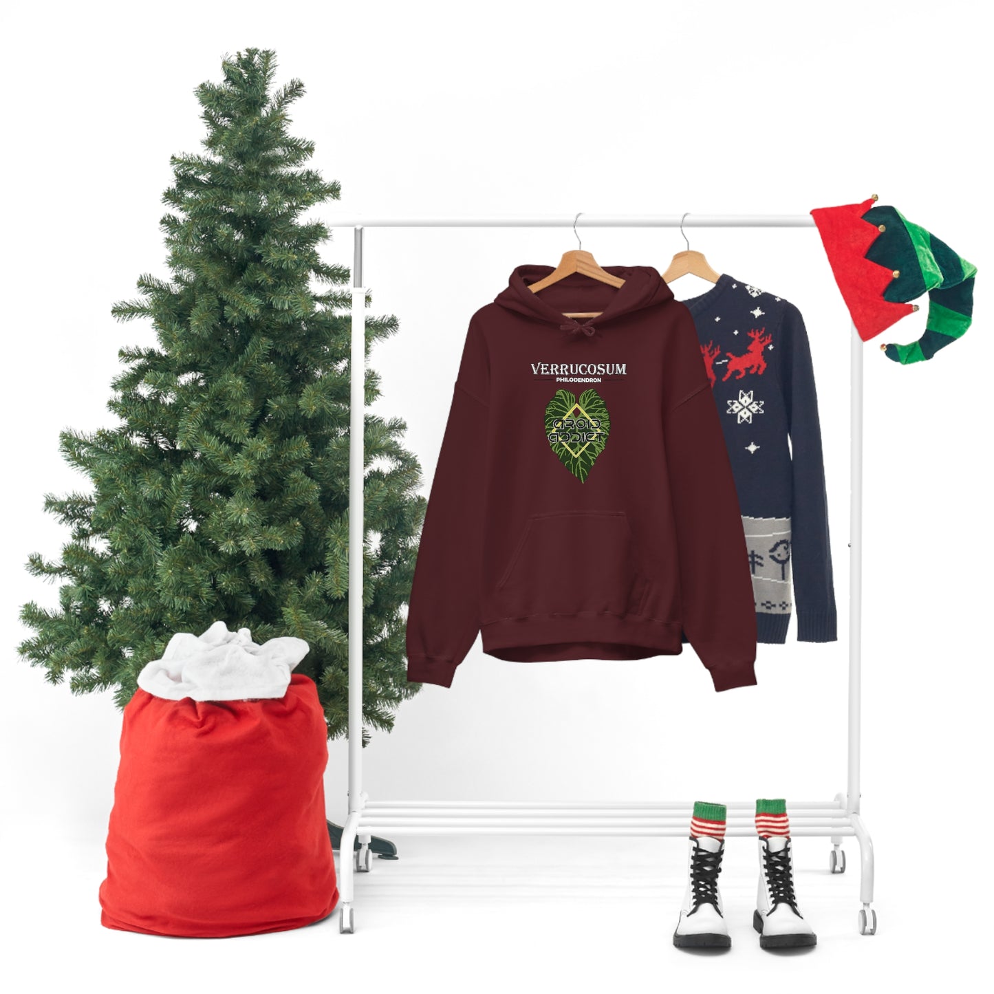 Philodendron Verrucosum Unisex Heavy Blend™ Hooded Sweatshirt