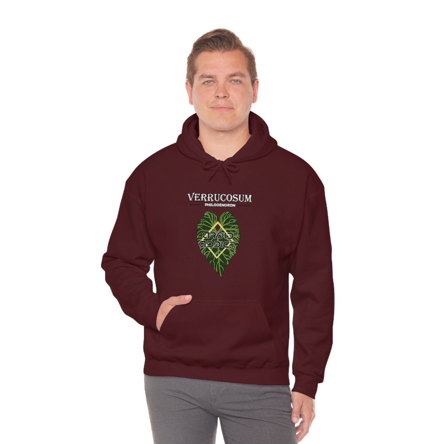 Philodendron Verrucosum Unisex Heavy Blend™ Hooded Sweatshirt