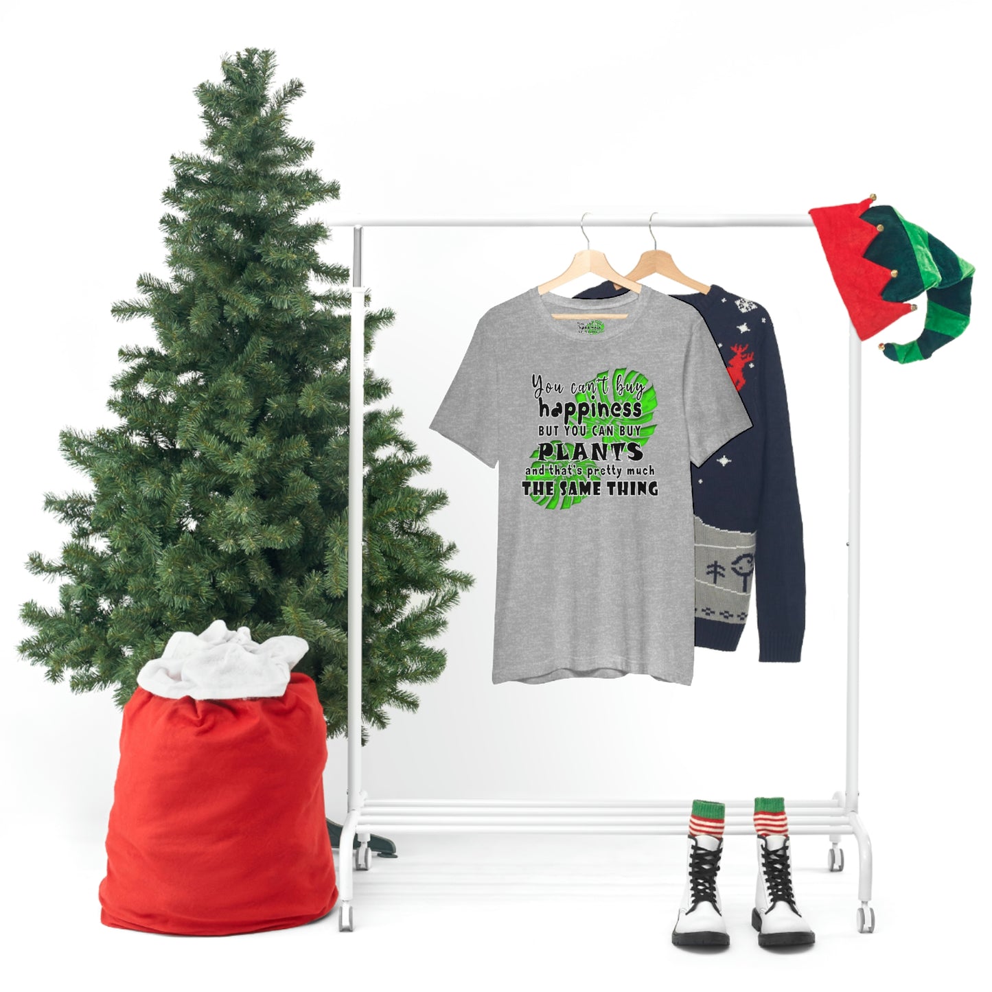 Unisex Jersey Short Sleeve Tee "you can't buy happiness but you can buy plants Plants Lover Quotes Gift idea"