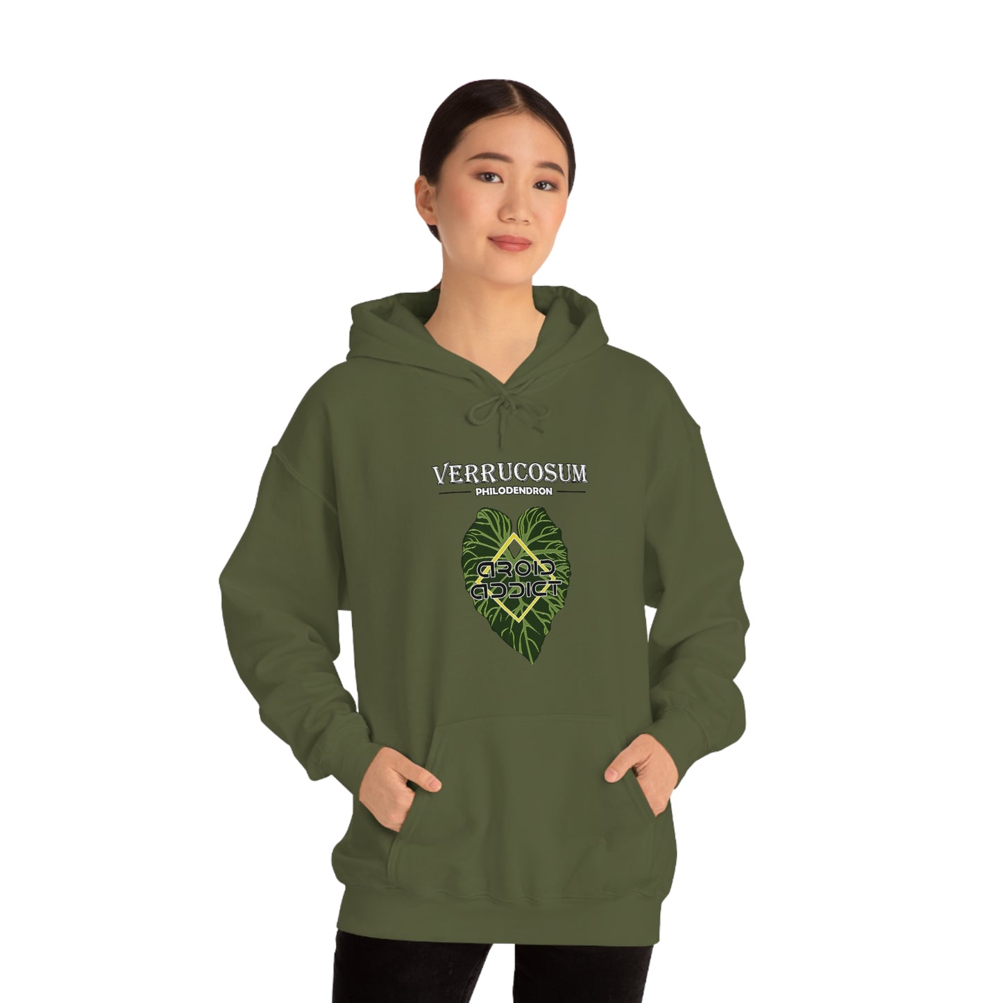 Philodendron Verrucosum Unisex Heavy Blend™ Hooded Sweatshirt
