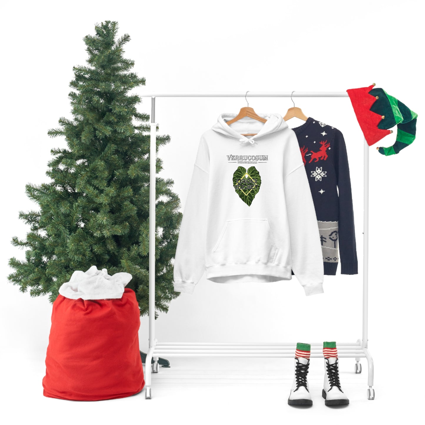 Philodendron Verrucosum Unisex Heavy Blend™ Hooded Sweatshirt