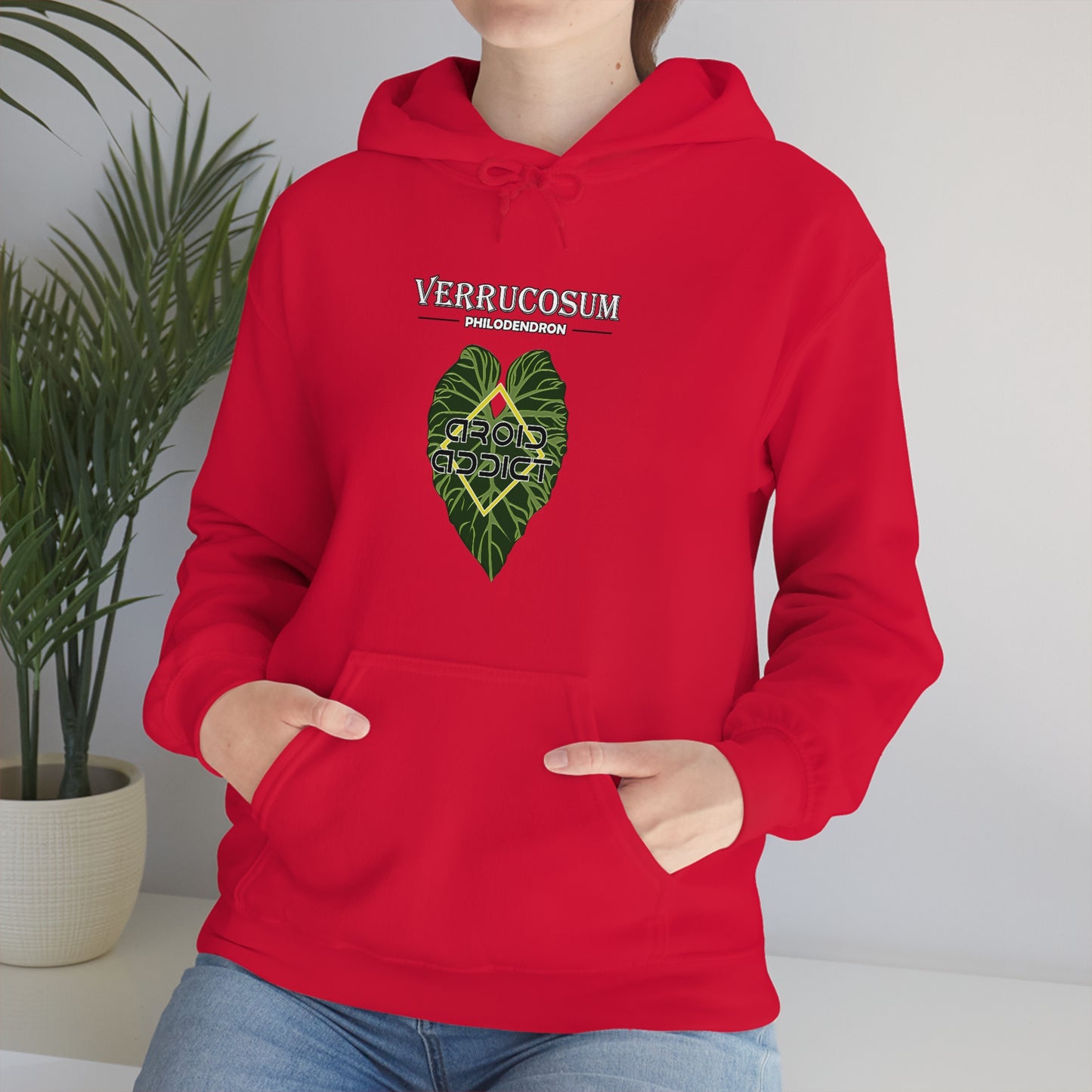 Philodendron Verrucosum Unisex Heavy Blend™ Hooded Sweatshirt